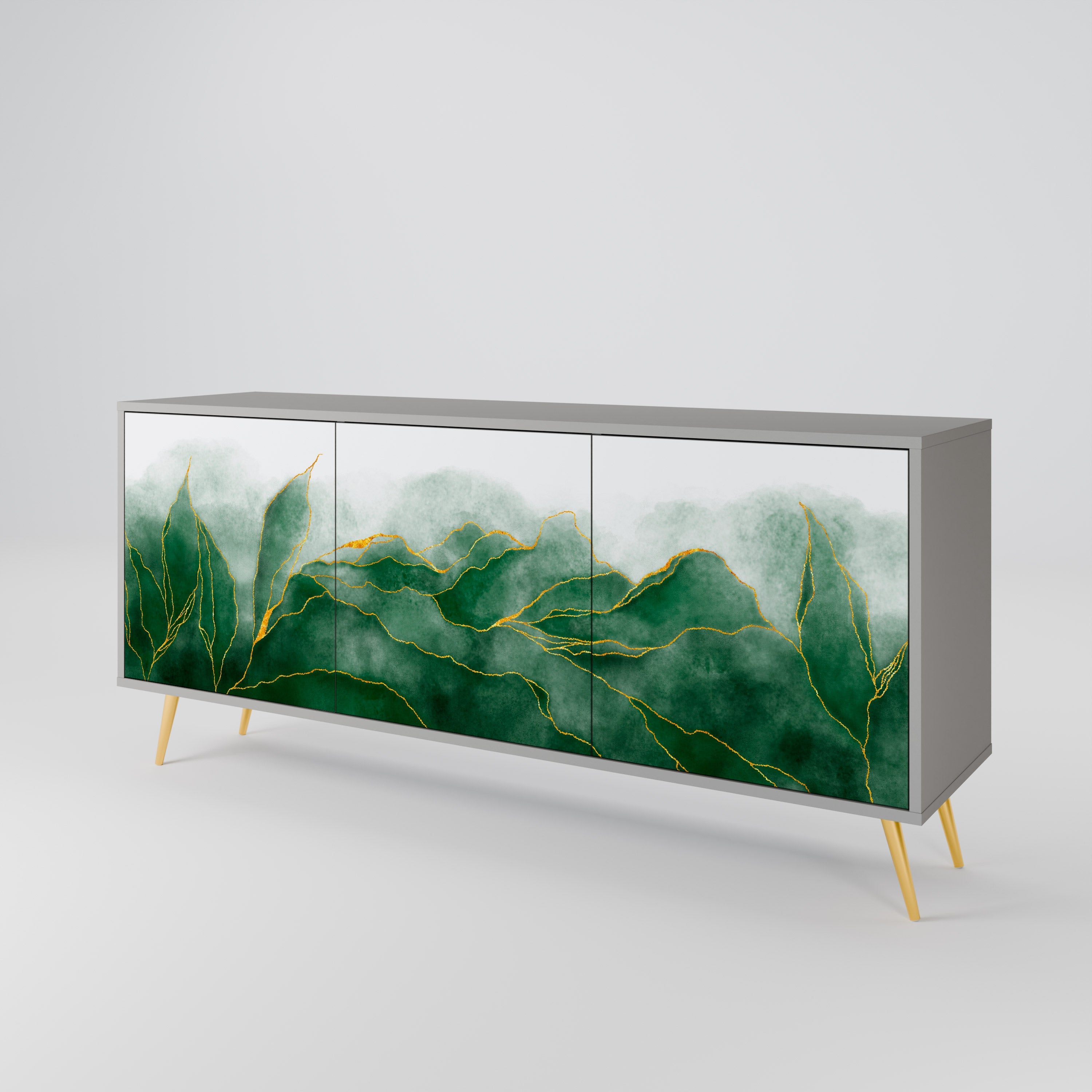 EXPENSIVE NATURE 3-türiges Sideboard in grauem Finish