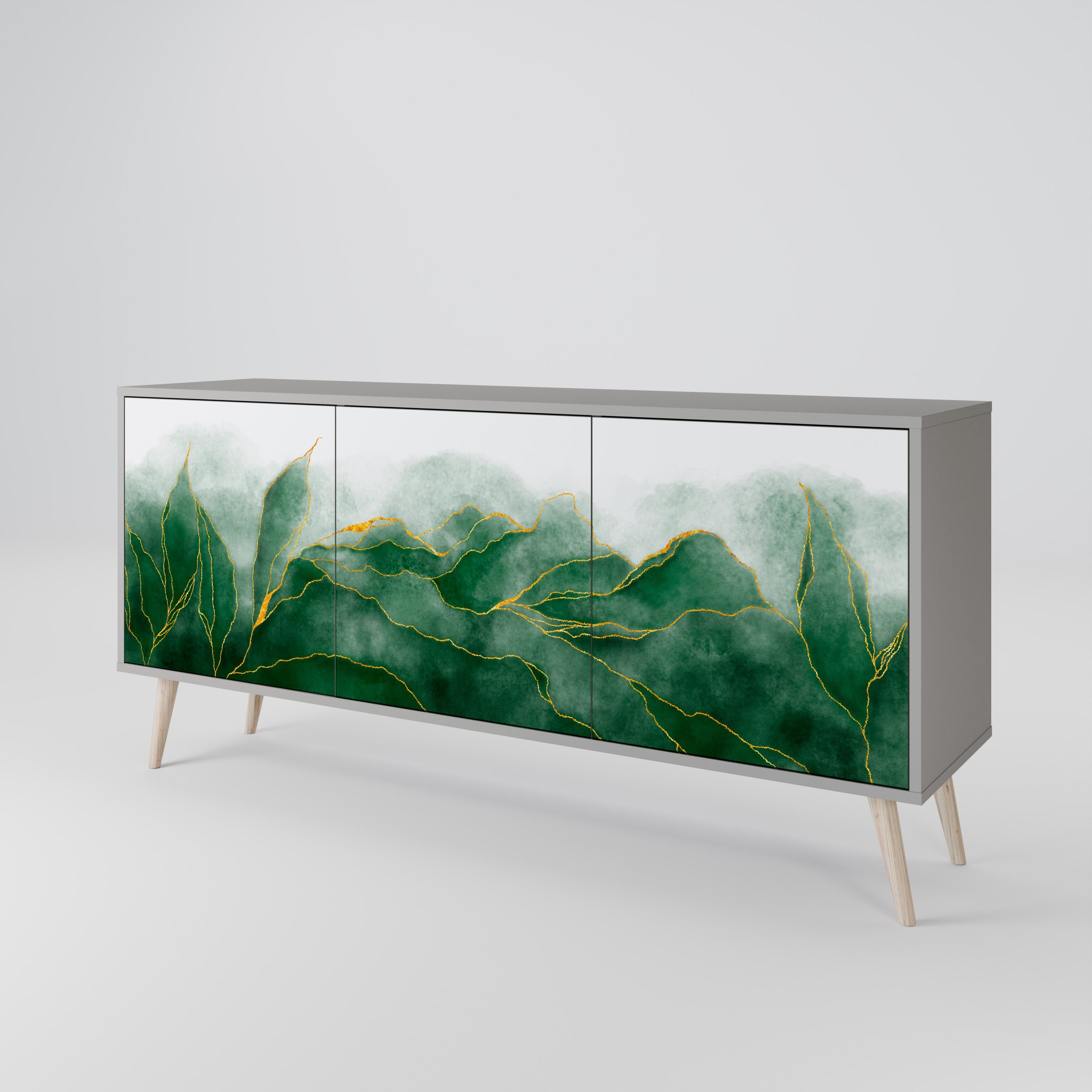 EXPENSIVE NATURE 3-türiges Sideboard in grauem Finish