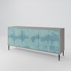 SKY WASH 3-Door Sideboard in Grey Finish