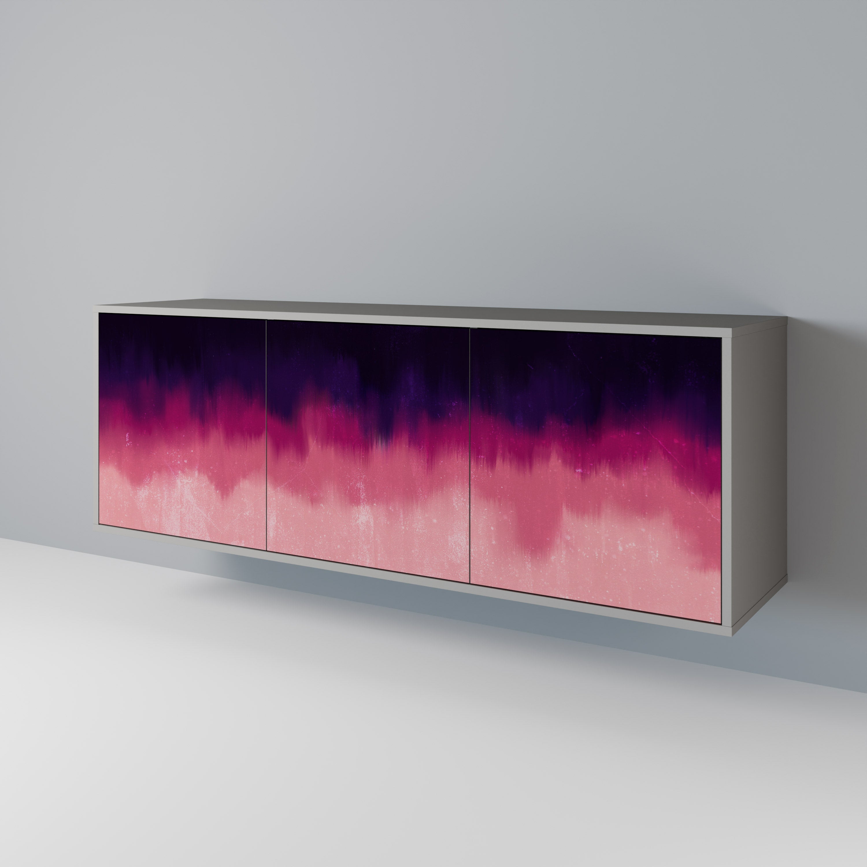 AURORA BOREALIS Sideboard mit 3 Türen in grauer Ausführung