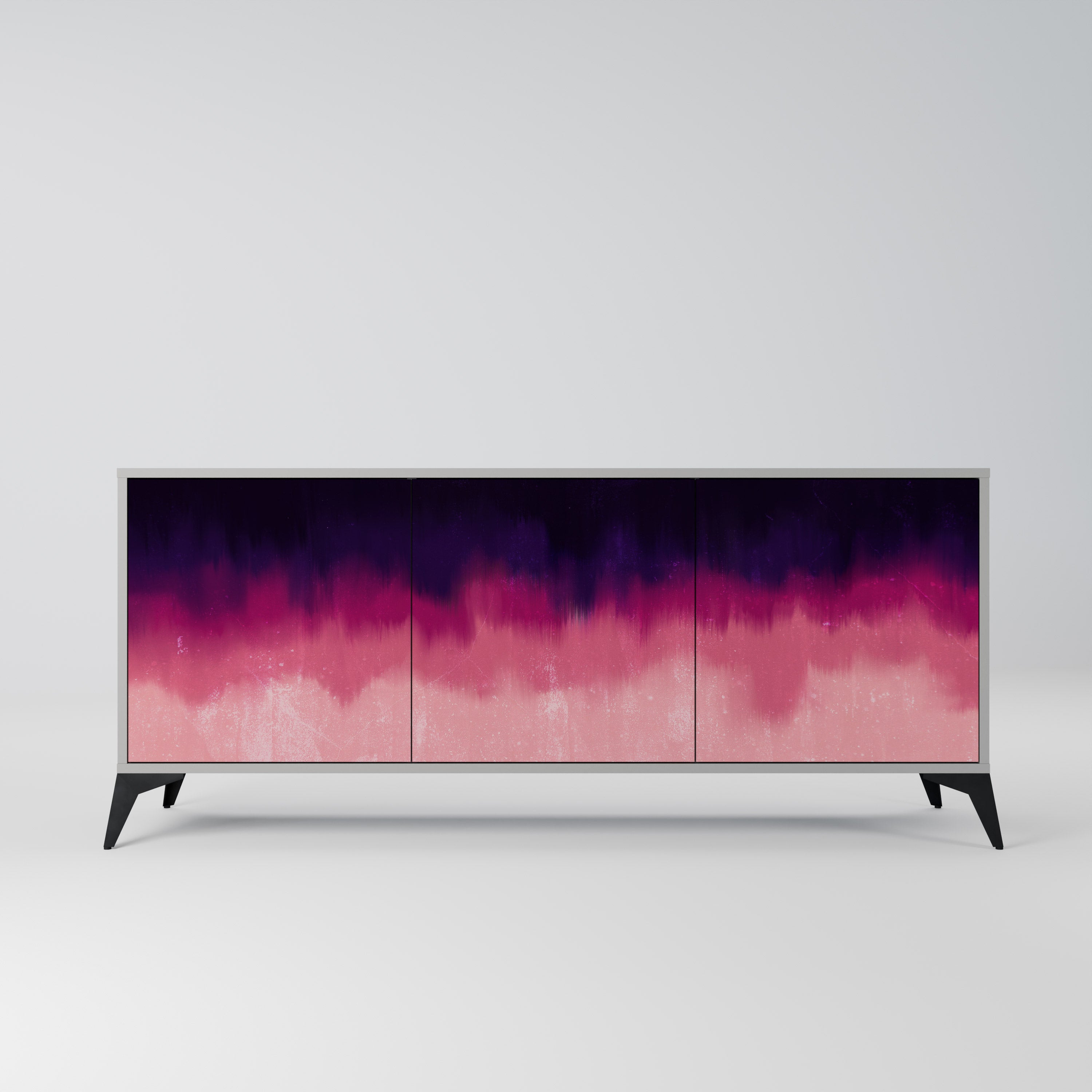AURORA BOREALIS Sideboard mit 3 Türen in grauer Ausführung