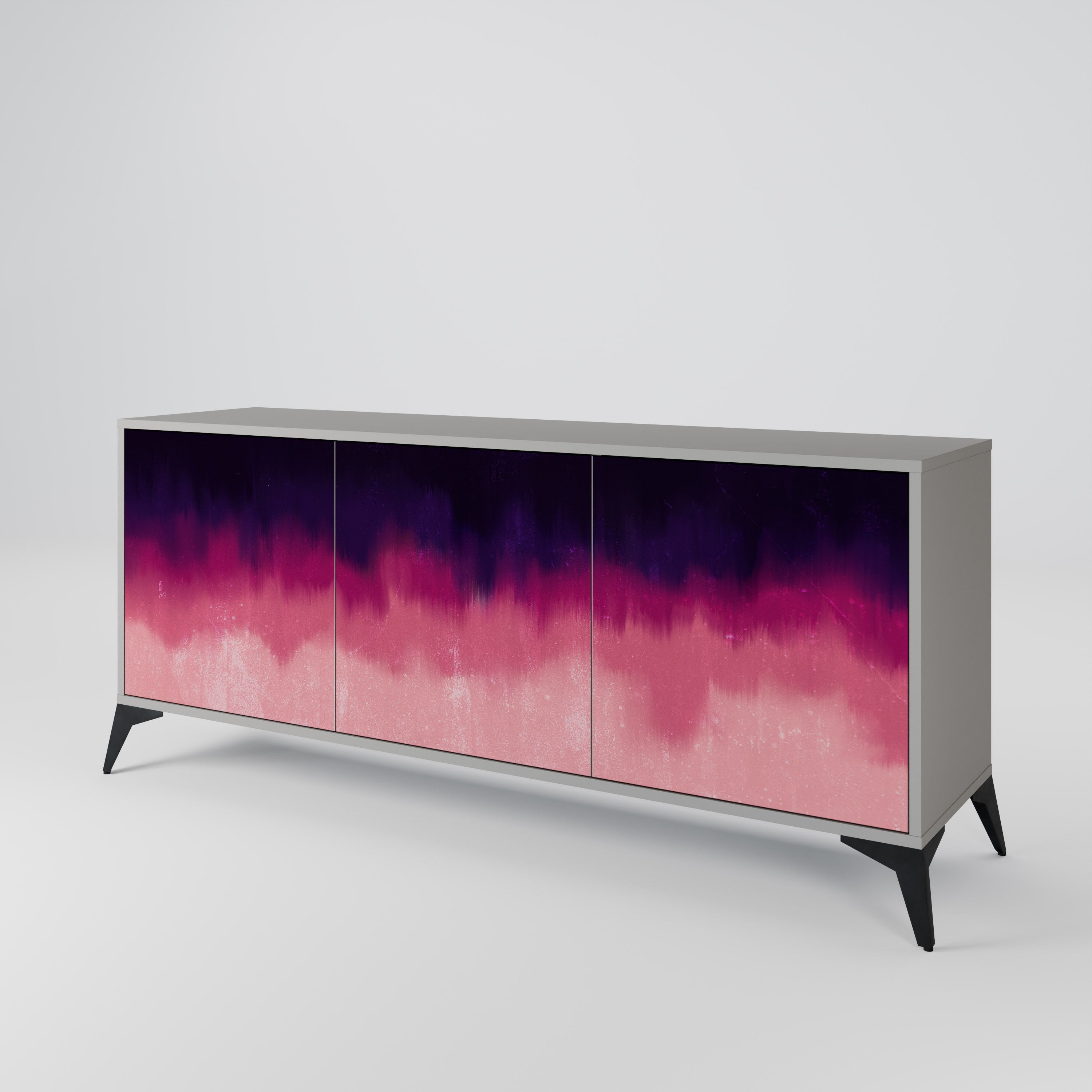 AURORA BOREALIS Sideboard mit 3 Türen in grauer Ausführung