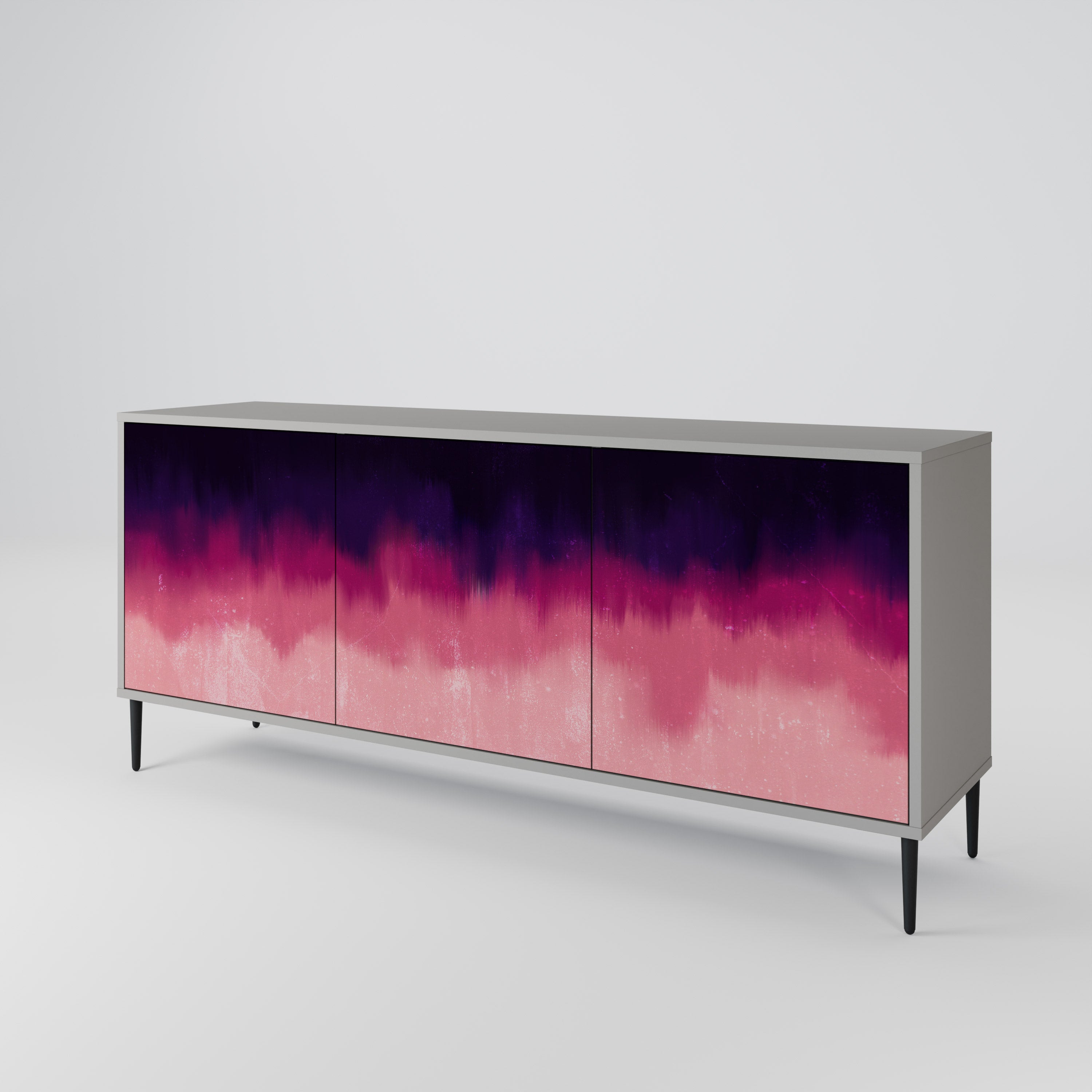 AURORA BOREALIS Sideboard mit 3 Türen in grauer Ausführung