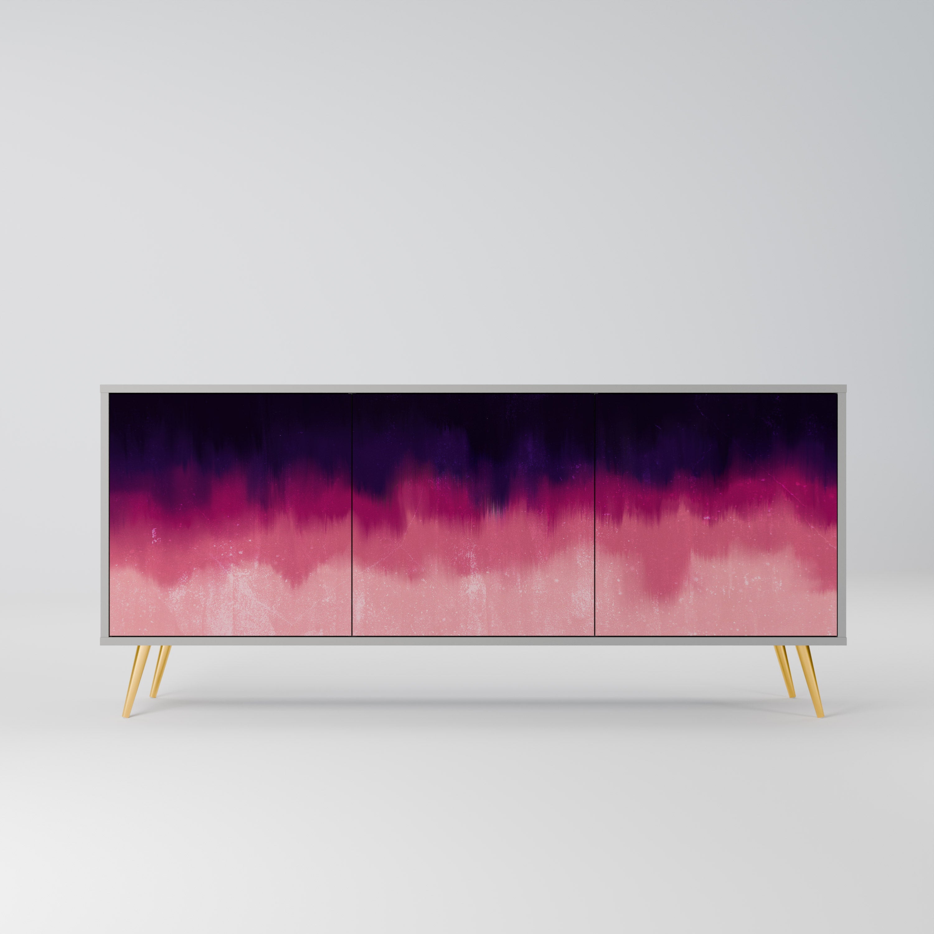 AURORA BOREALIS Sideboard mit 3 Türen in grauer Ausführung