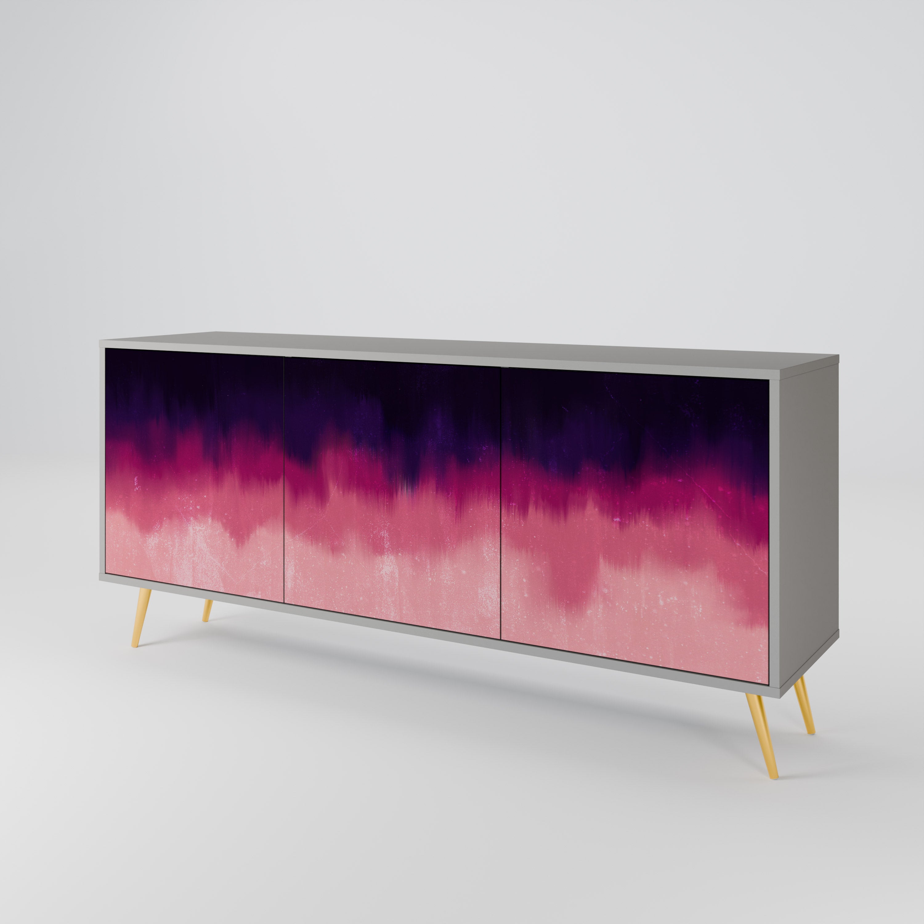 AURORA BOREALIS Sideboard mit 3 Türen in grauer Ausführung