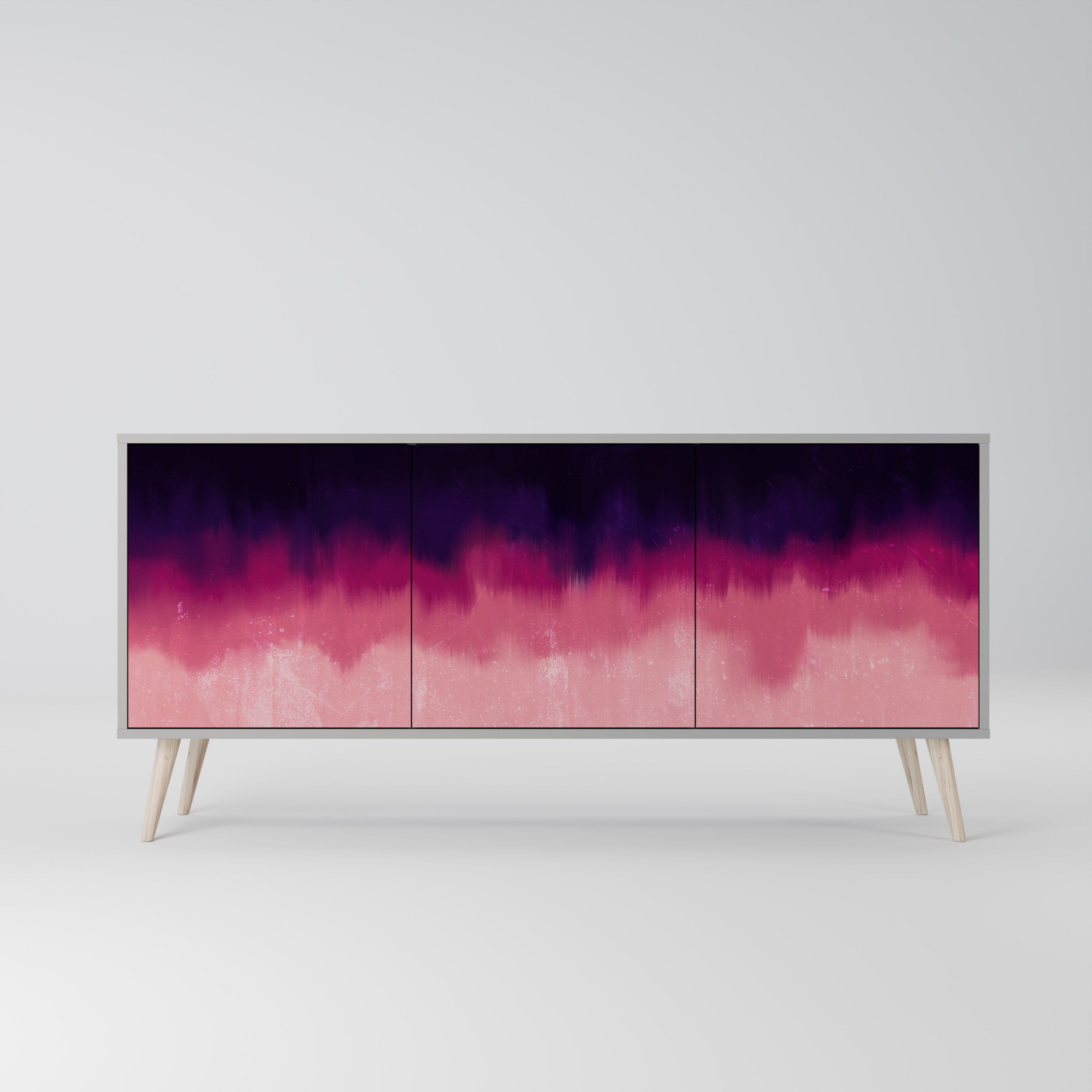 AURORA BOREALIS Sideboard mit 3 Türen in grauer Ausführung