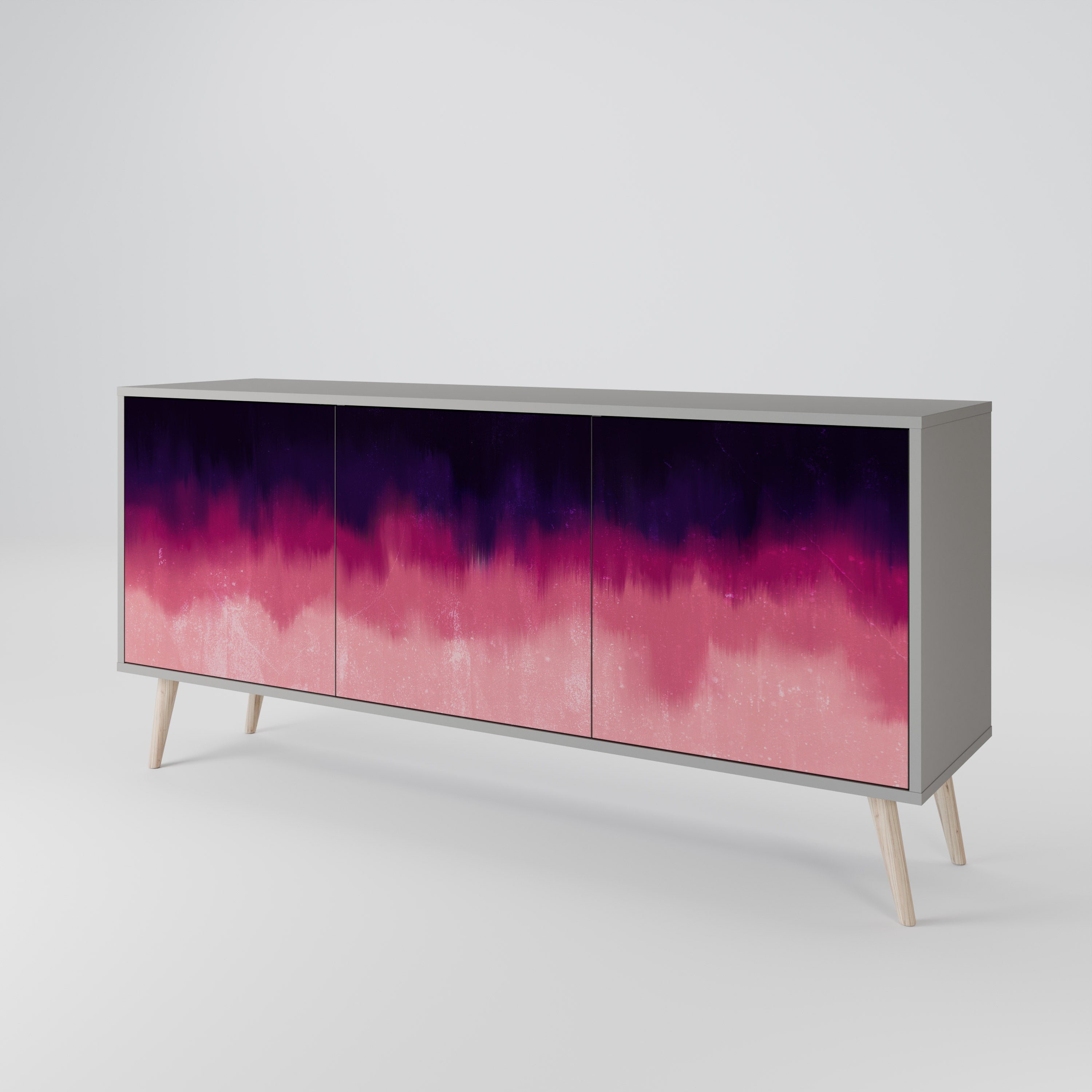 AURORA BOREALIS Sideboard mit 3 Türen in grauer Ausführung