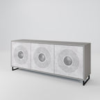 SOLID CIRCLES Sideboard mit 3 Türen in Grau