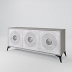 SOLID CIRCLES Sideboard mit 3 Türen in Grau