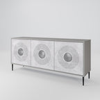 SOLID CIRCLES Sideboard mit 3 Türen in Grau