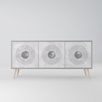 SOLID CIRCLES Sideboard mit 3 Türen in Grau