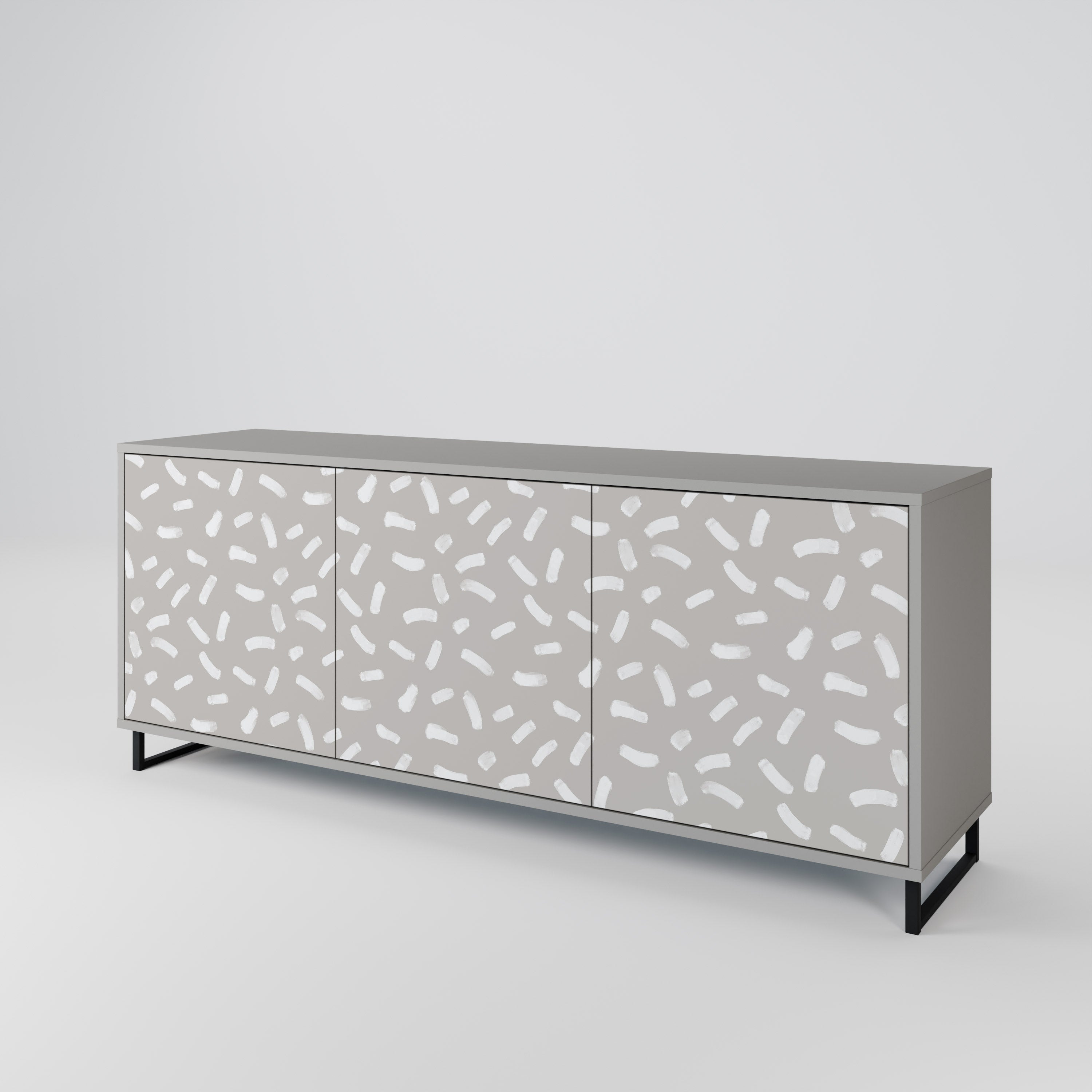 PASSING SECONDS Sideboard mit 3 Türen in grauer Ausführung