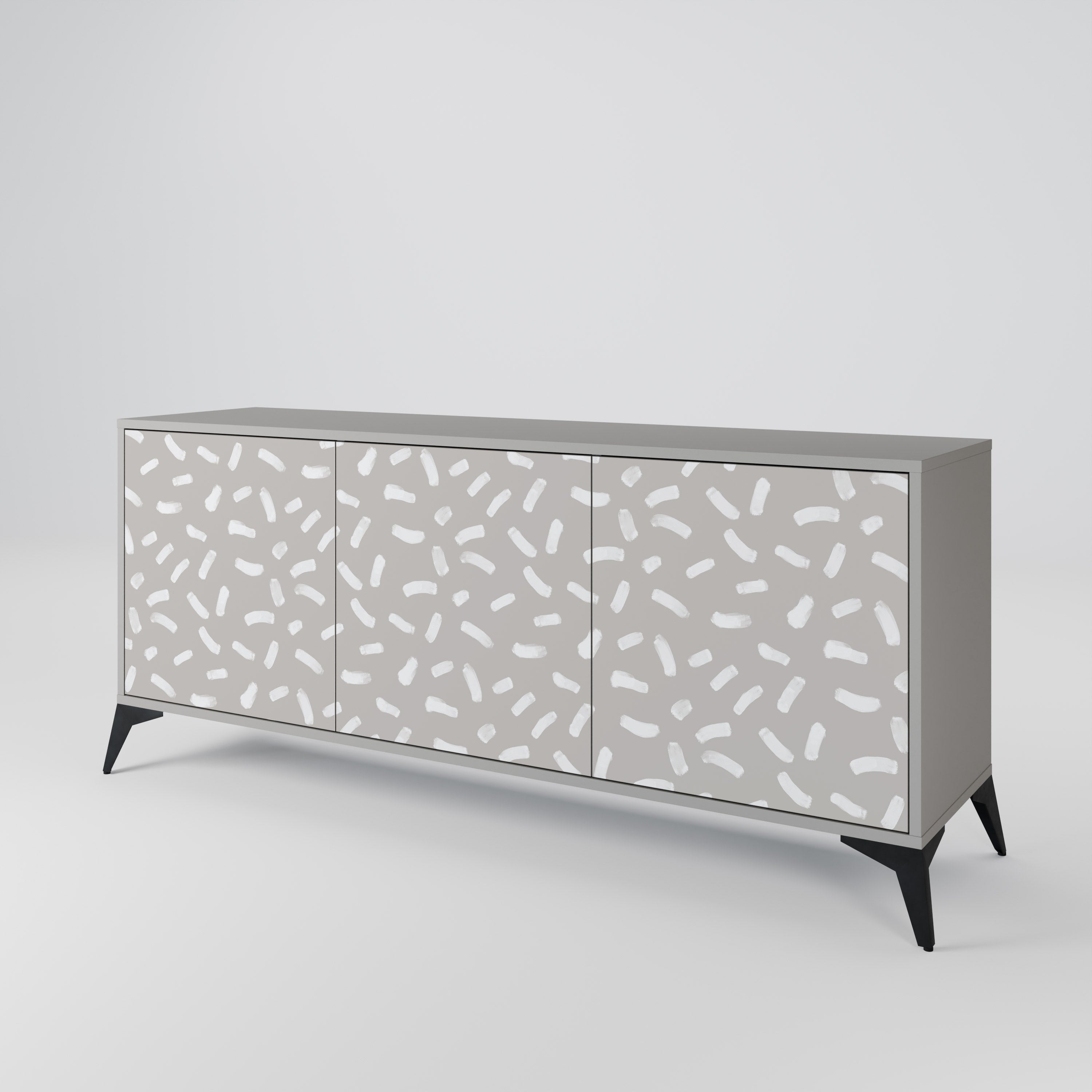 PASSING SECONDS Sideboard mit 3 Türen in grauer Ausführung