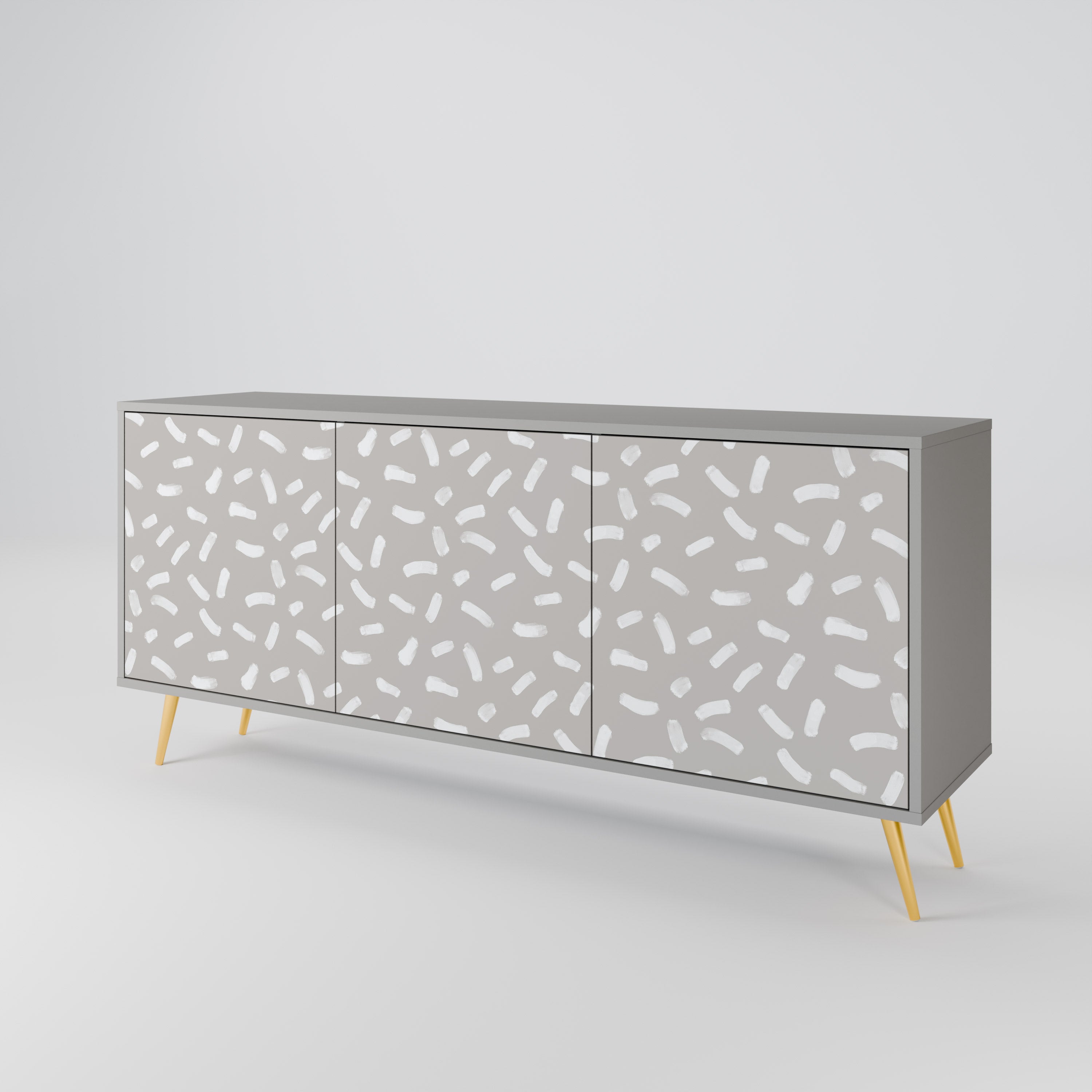 PASSING SECONDS Sideboard mit 3 Türen in grauer Ausführung
