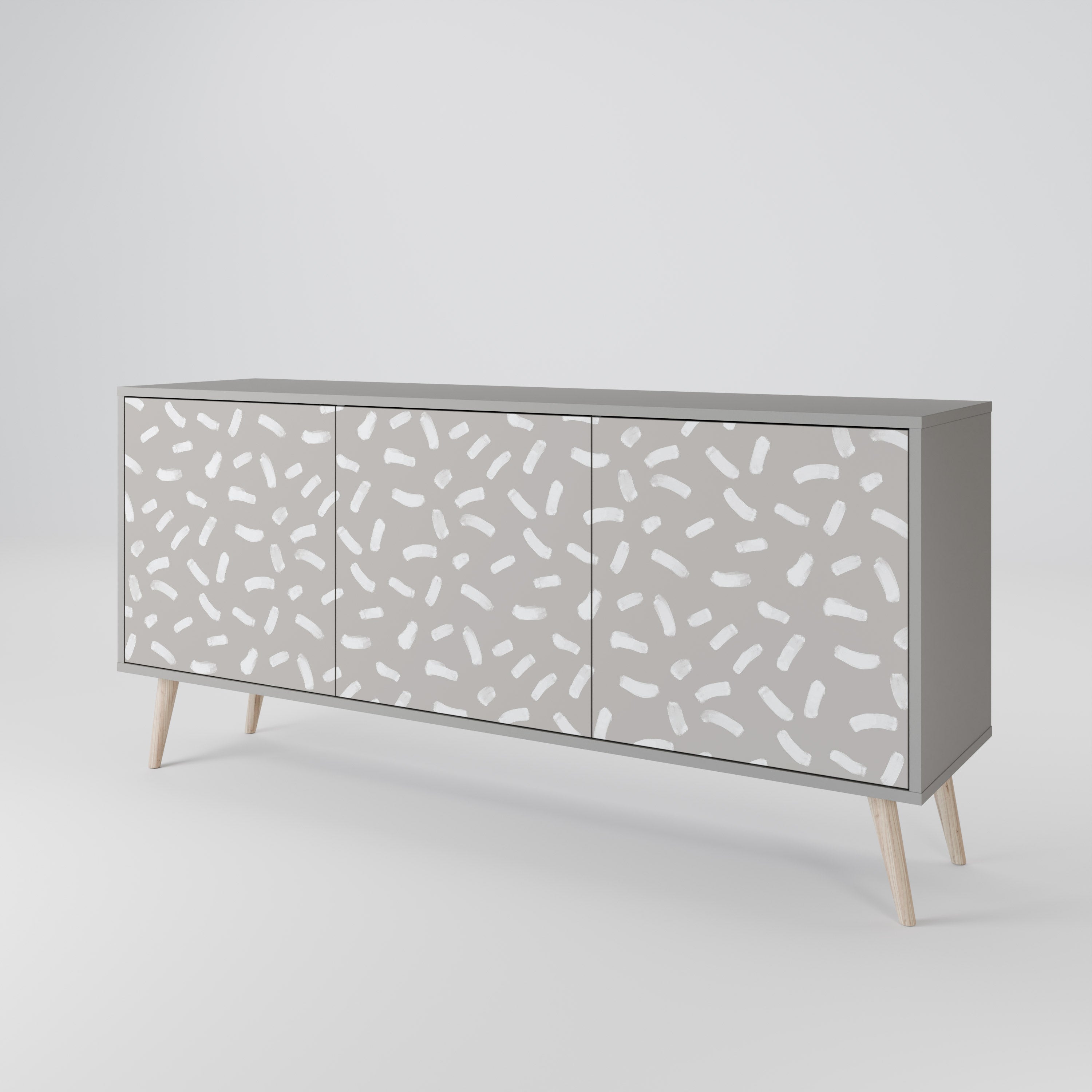 PASSING SECONDS Sideboard mit 3 Türen in grauer Ausführung
