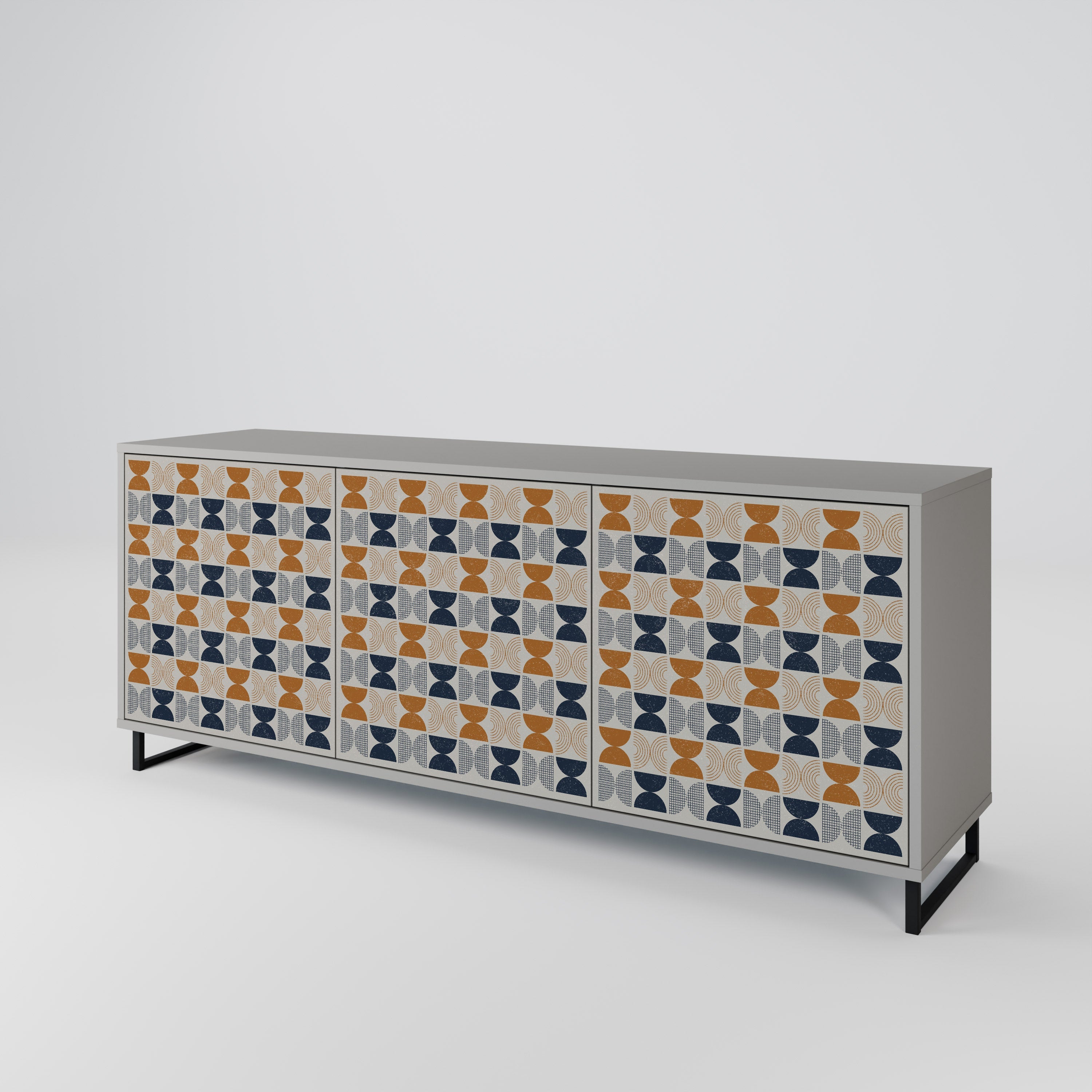 Sideboard mit 3 Türen der REFLECTION RANGE in grauem Finish