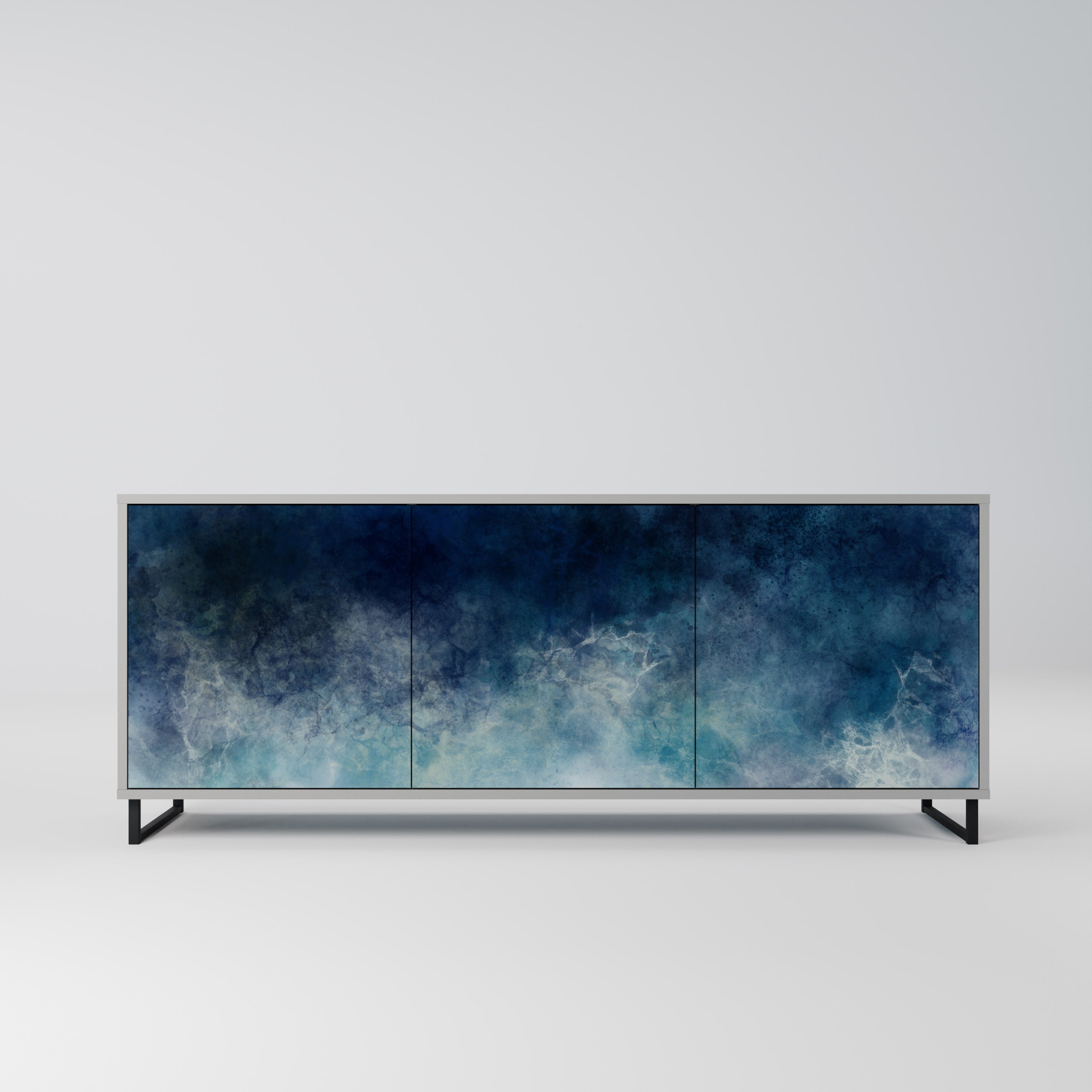 CELESTIAL FALL 3-türiges Sideboard in grauem Finish