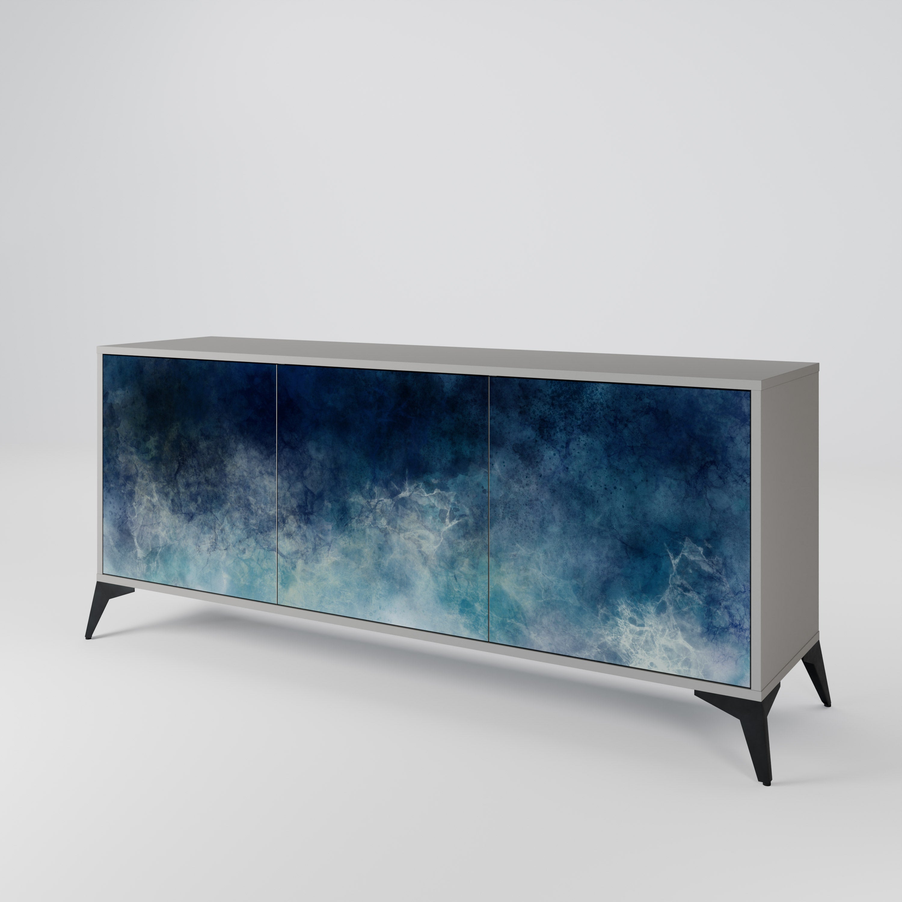 CELESTIAL FALL 3-türiges Sideboard in grauem Finish