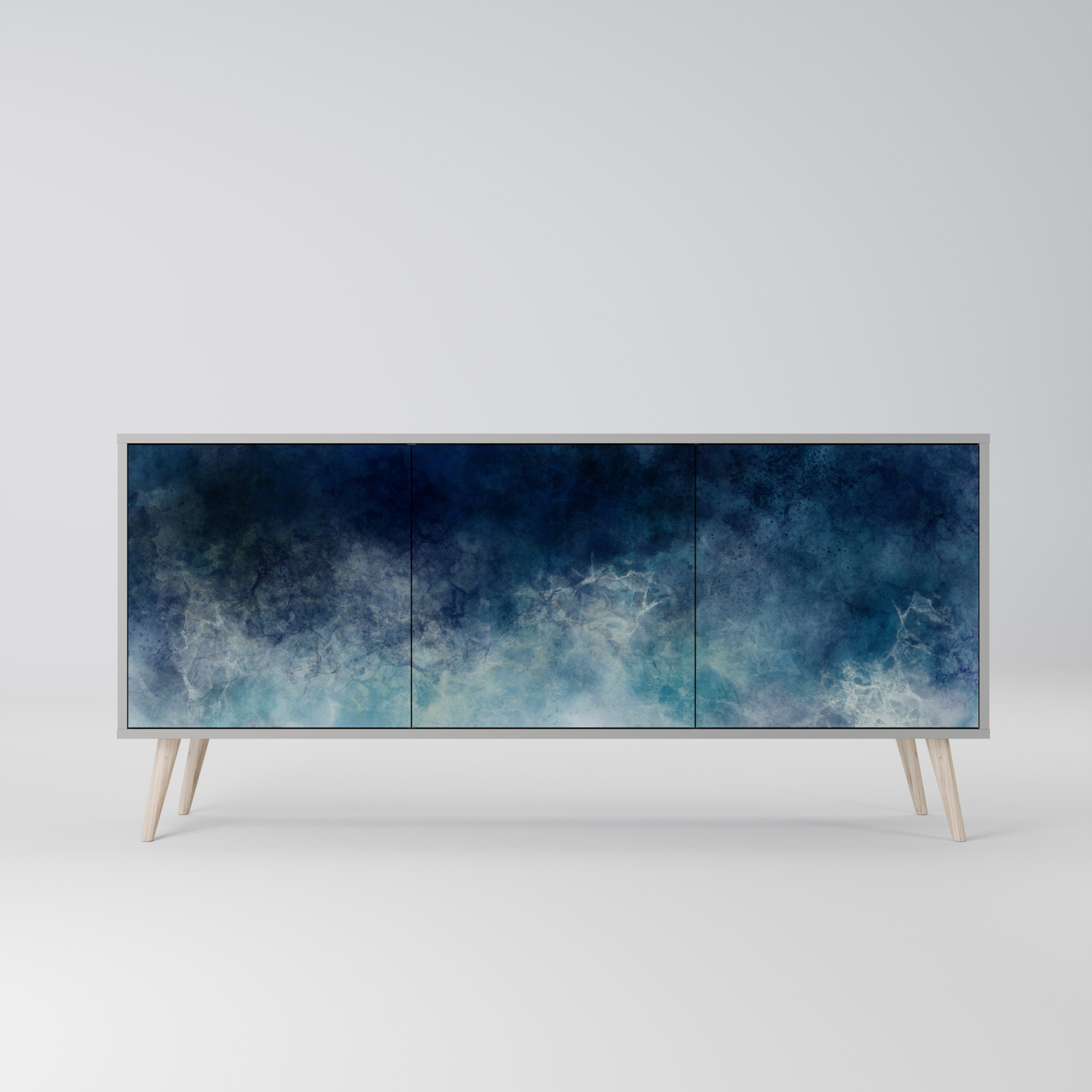 CELESTIAL FALL 3-türiges Sideboard in grauem Finish