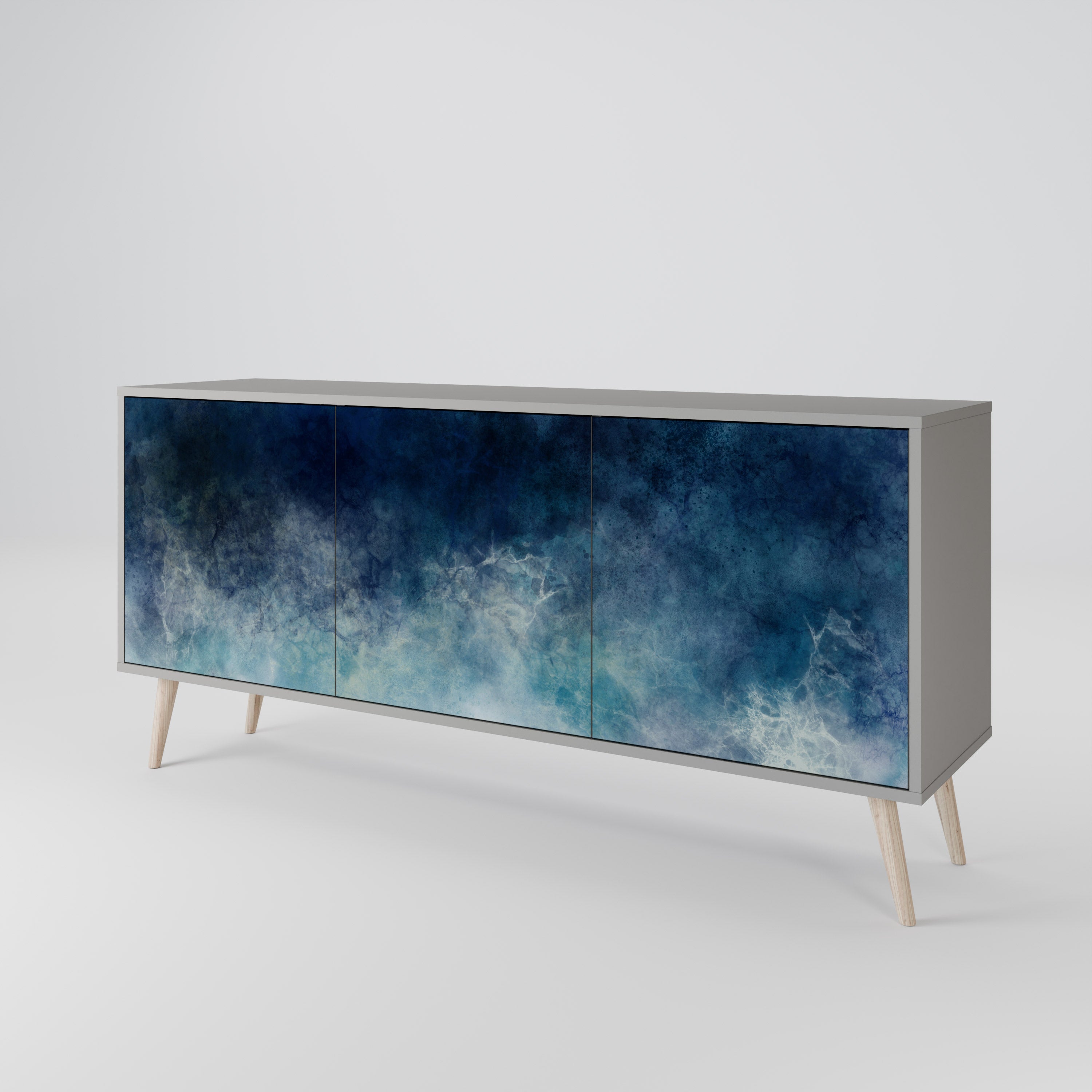CELESTIAL FALL 3-türiges Sideboard in grauem Finish