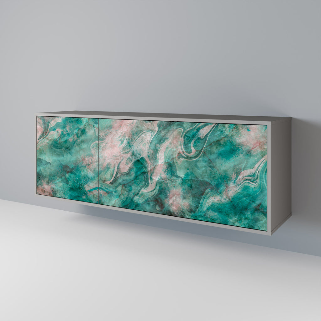 ABSTRACT ALCHEMY 3-türiges Sideboard in grauem Finish