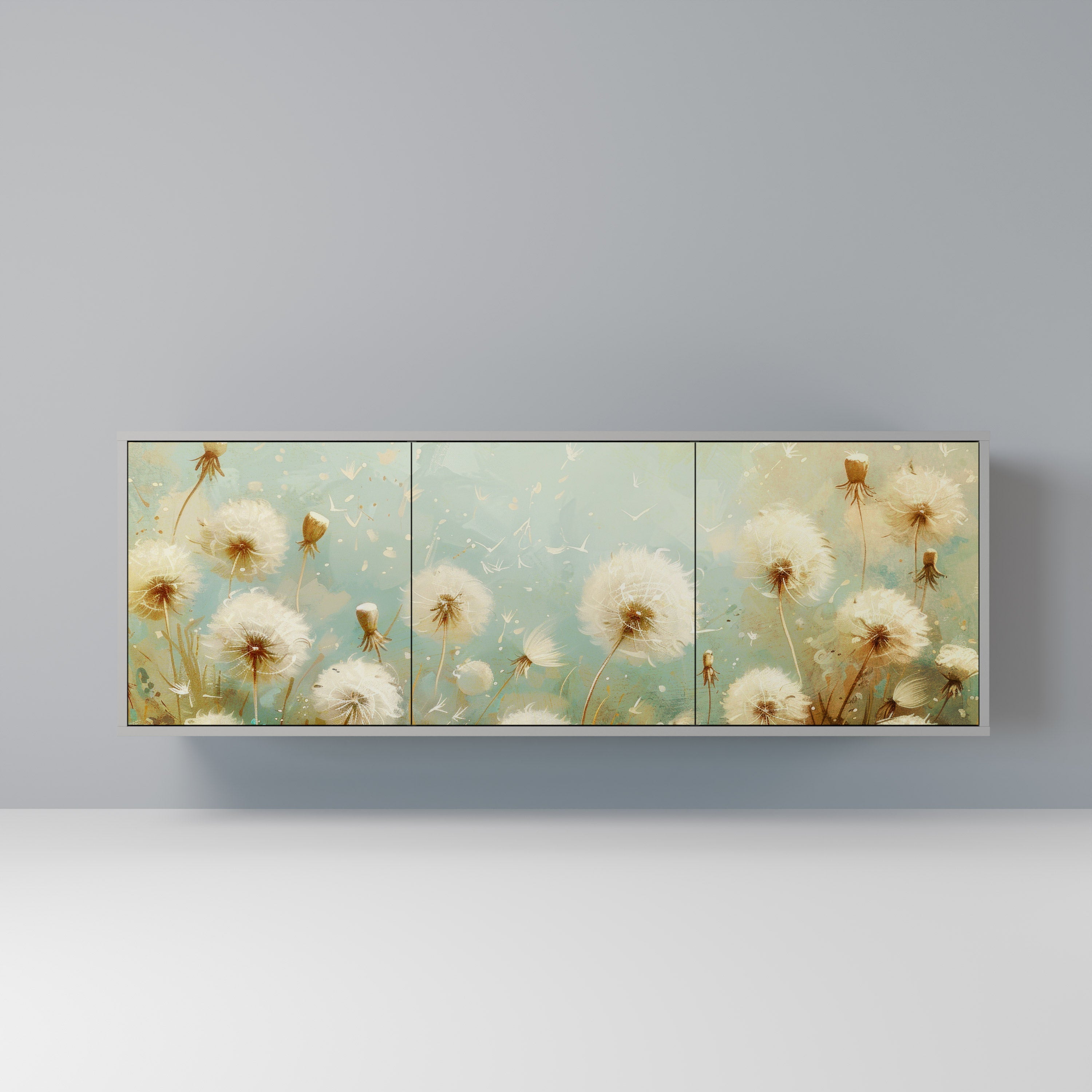 DREAMY MEADOW 3-türiges Sideboard in grauer Ausführung