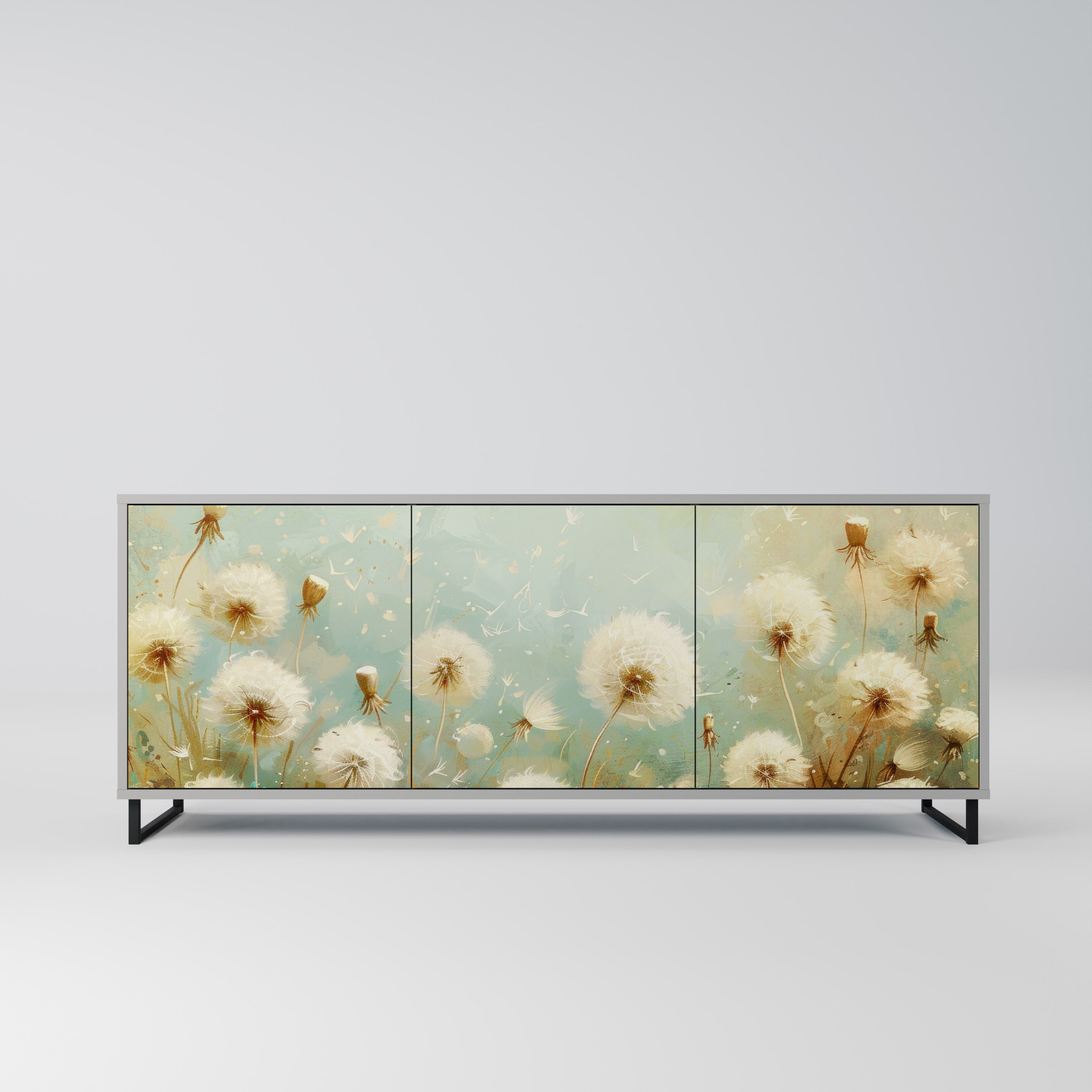 DREAMY MEADOW 3-türiges Sideboard in grauer Ausführung