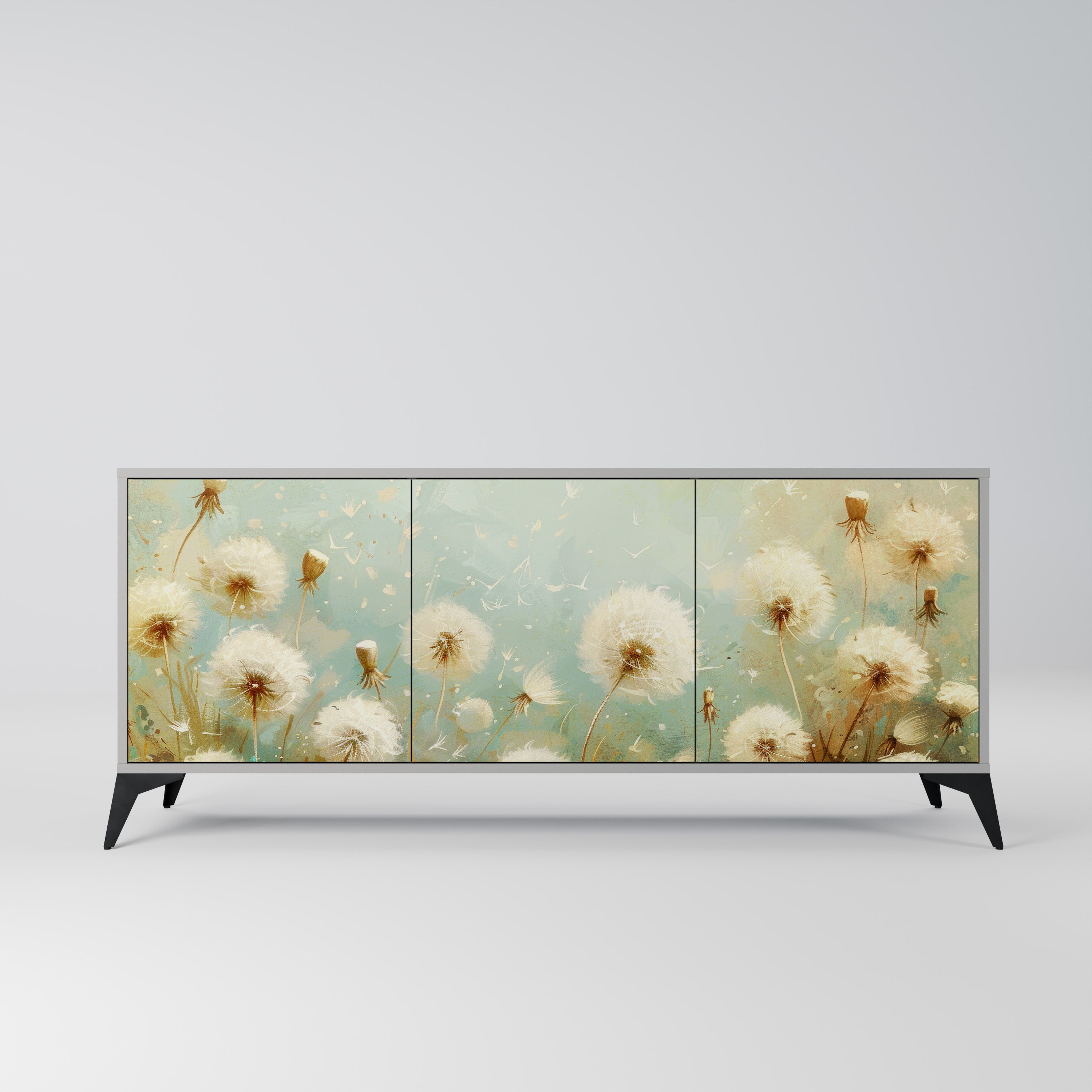 DREAMY MEADOW 3-türiges Sideboard in grauer Ausführung