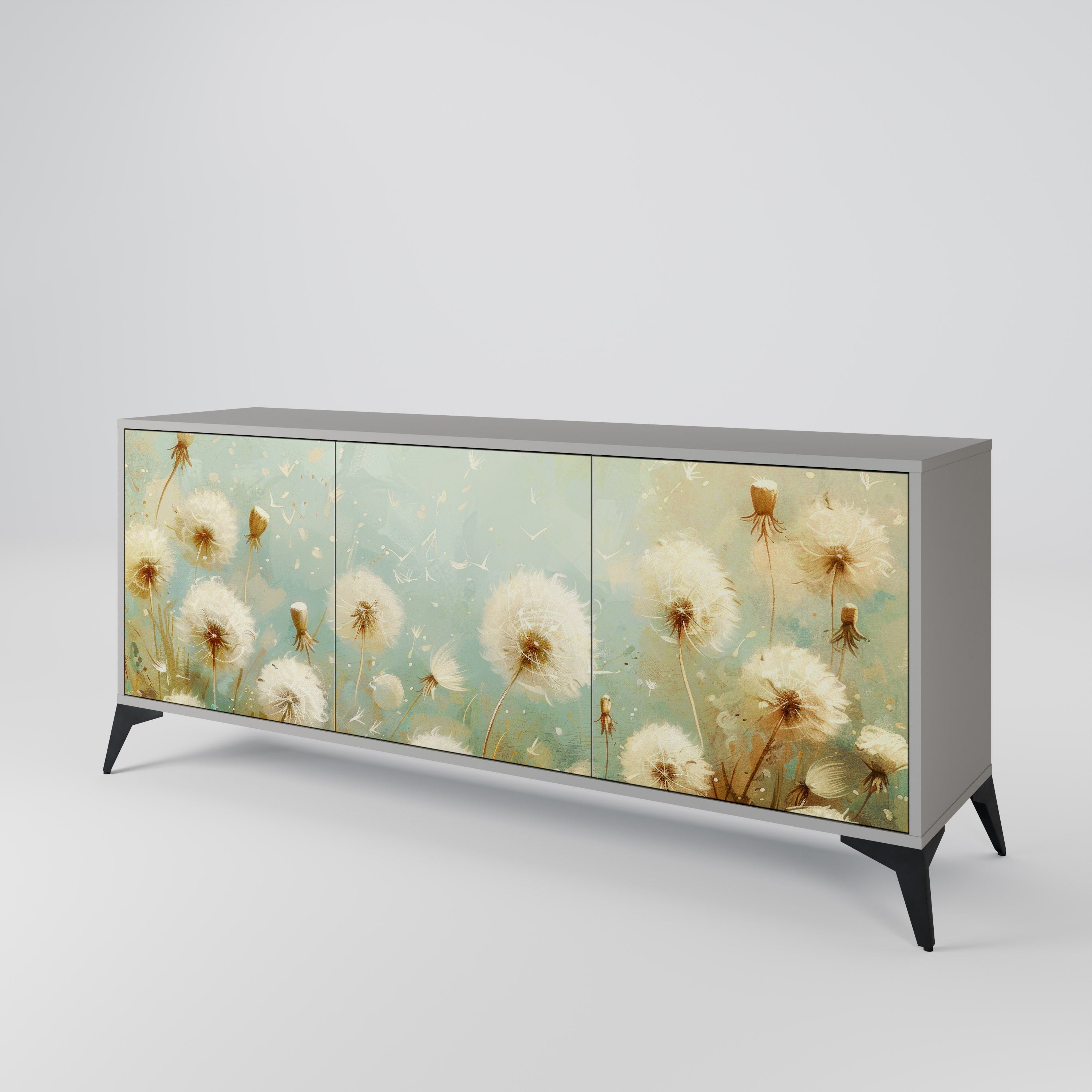 DREAMY MEADOW 3-türiges Sideboard in grauer Ausführung