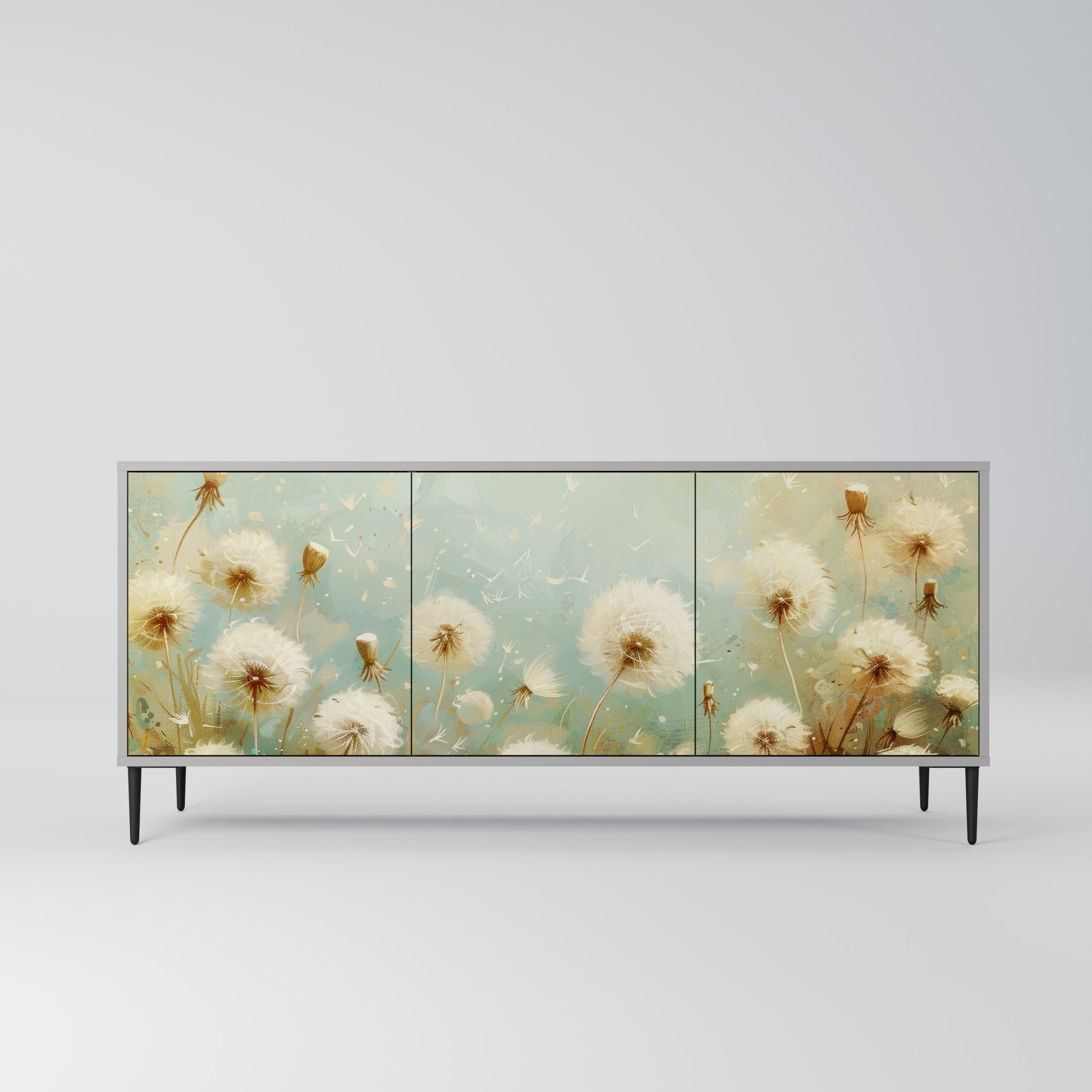 DREAMY MEADOW 3-türiges Sideboard in grauer Ausführung