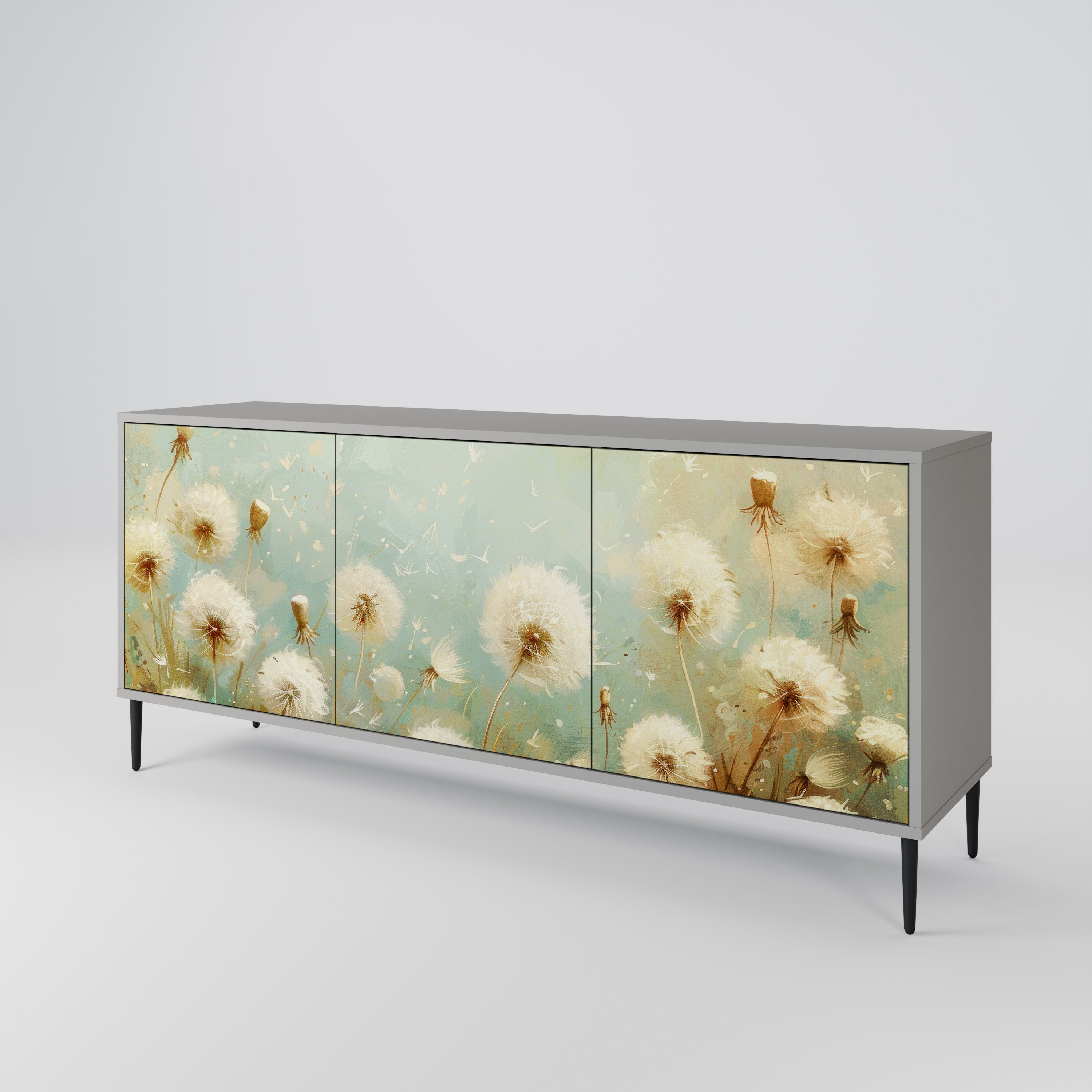 DREAMY MEADOW 3-türiges Sideboard in grauer Ausführung