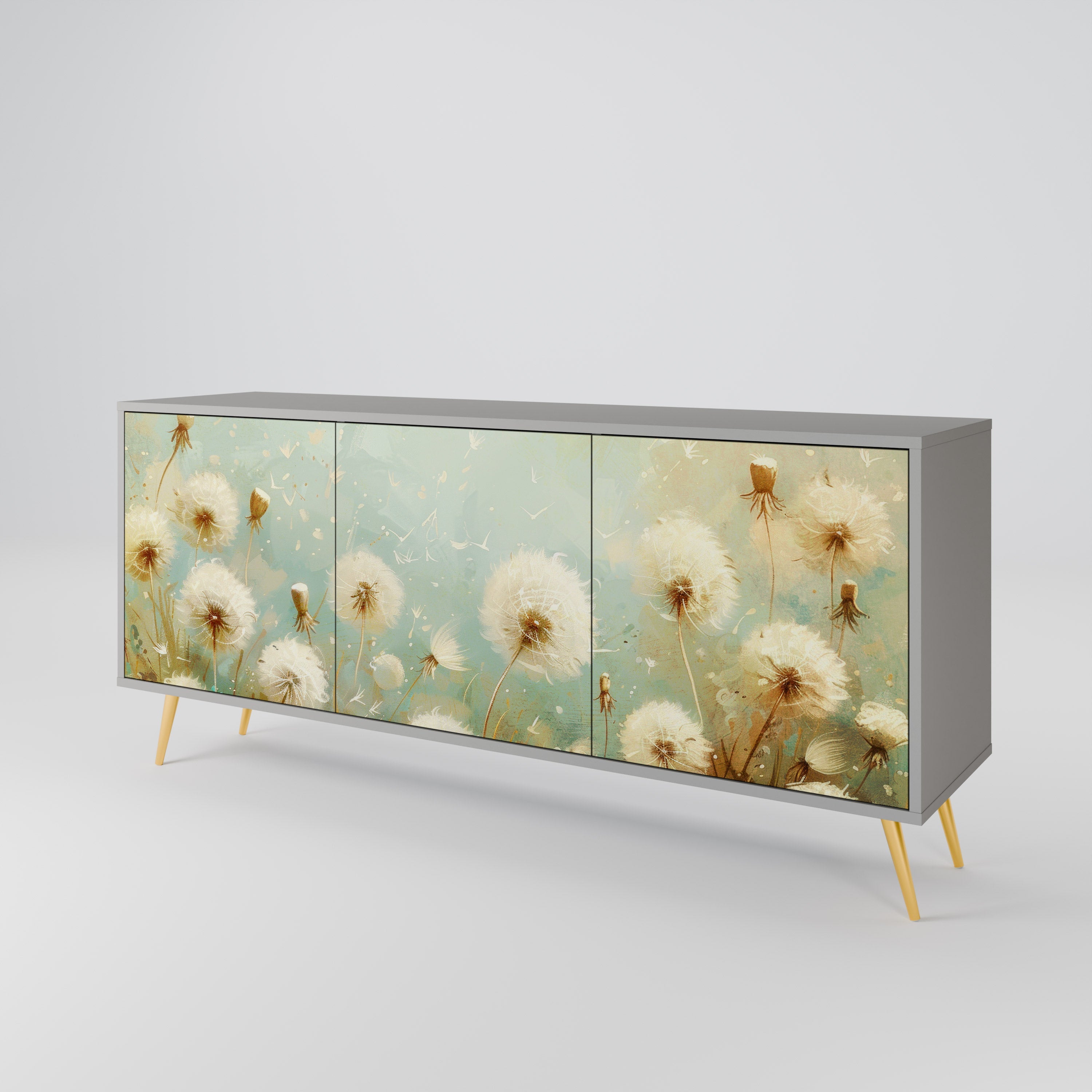 DREAMY MEADOW 3-türiges Sideboard in grauer Ausführung