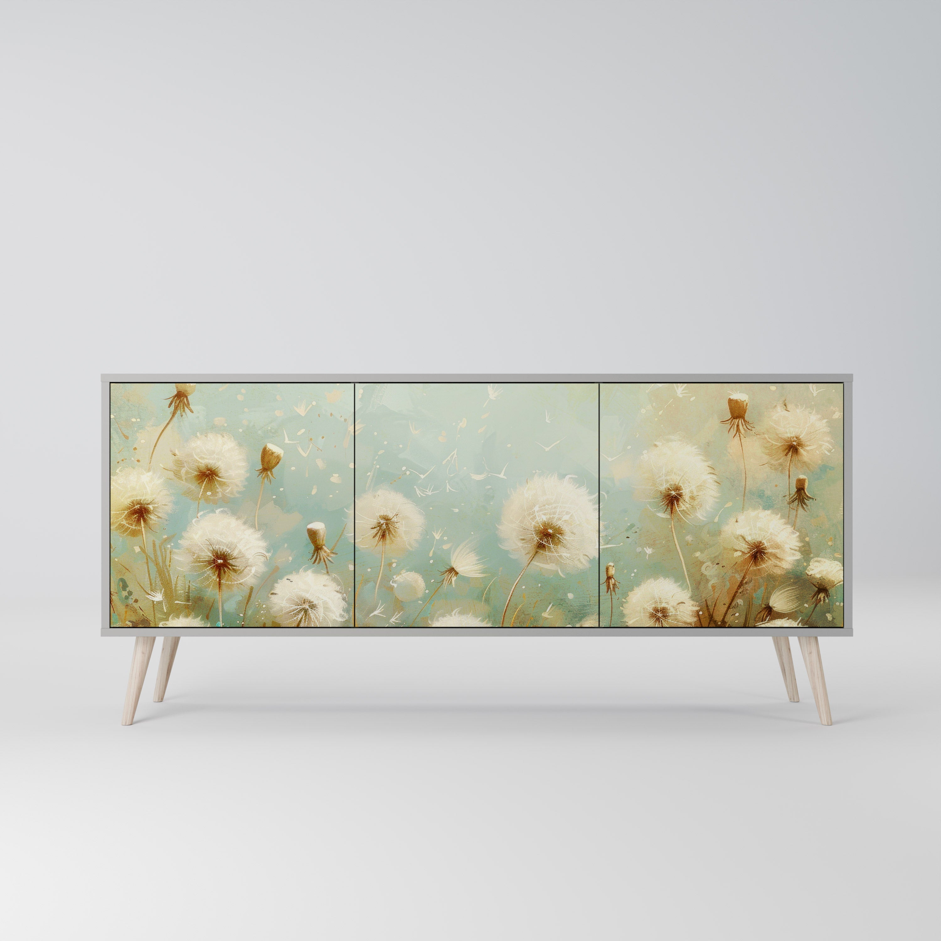 DREAMY MEADOW 3-türiges Sideboard in grauer Ausführung