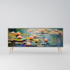 BLOOMING WATERS 3-Door Sideboard in Grey Finish