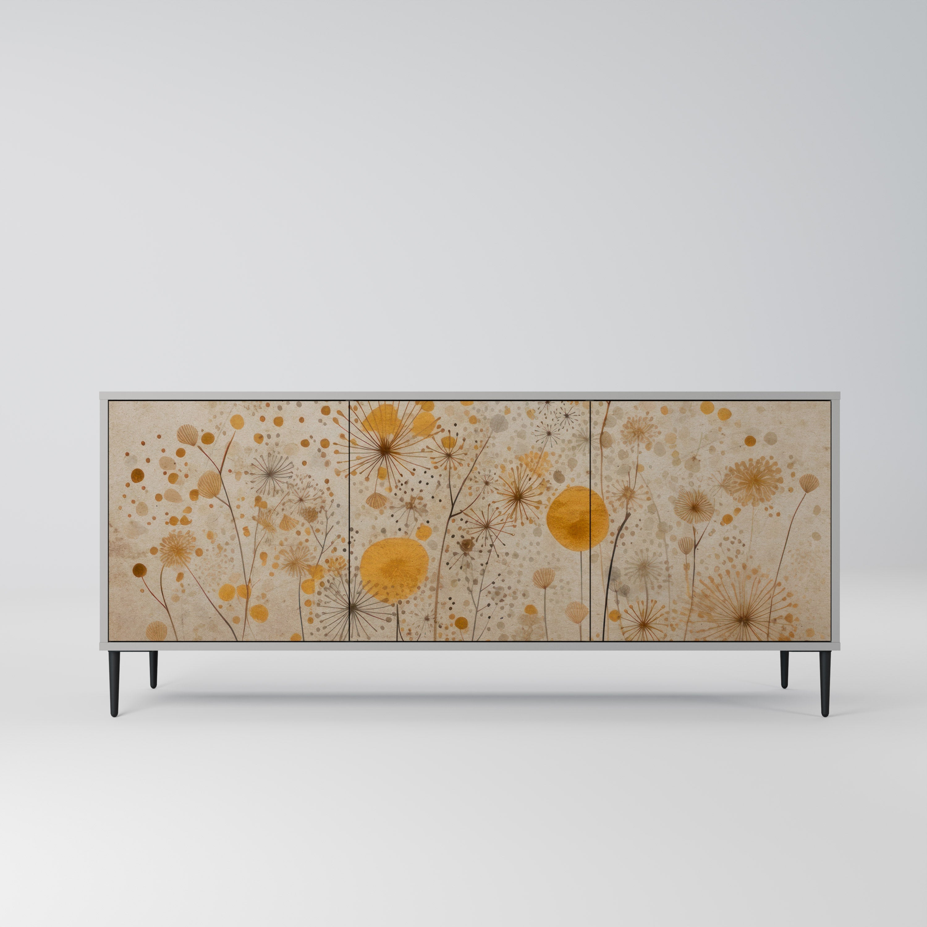 MORNING GLADE Sideboard mit 3 Türen in grauem Finish