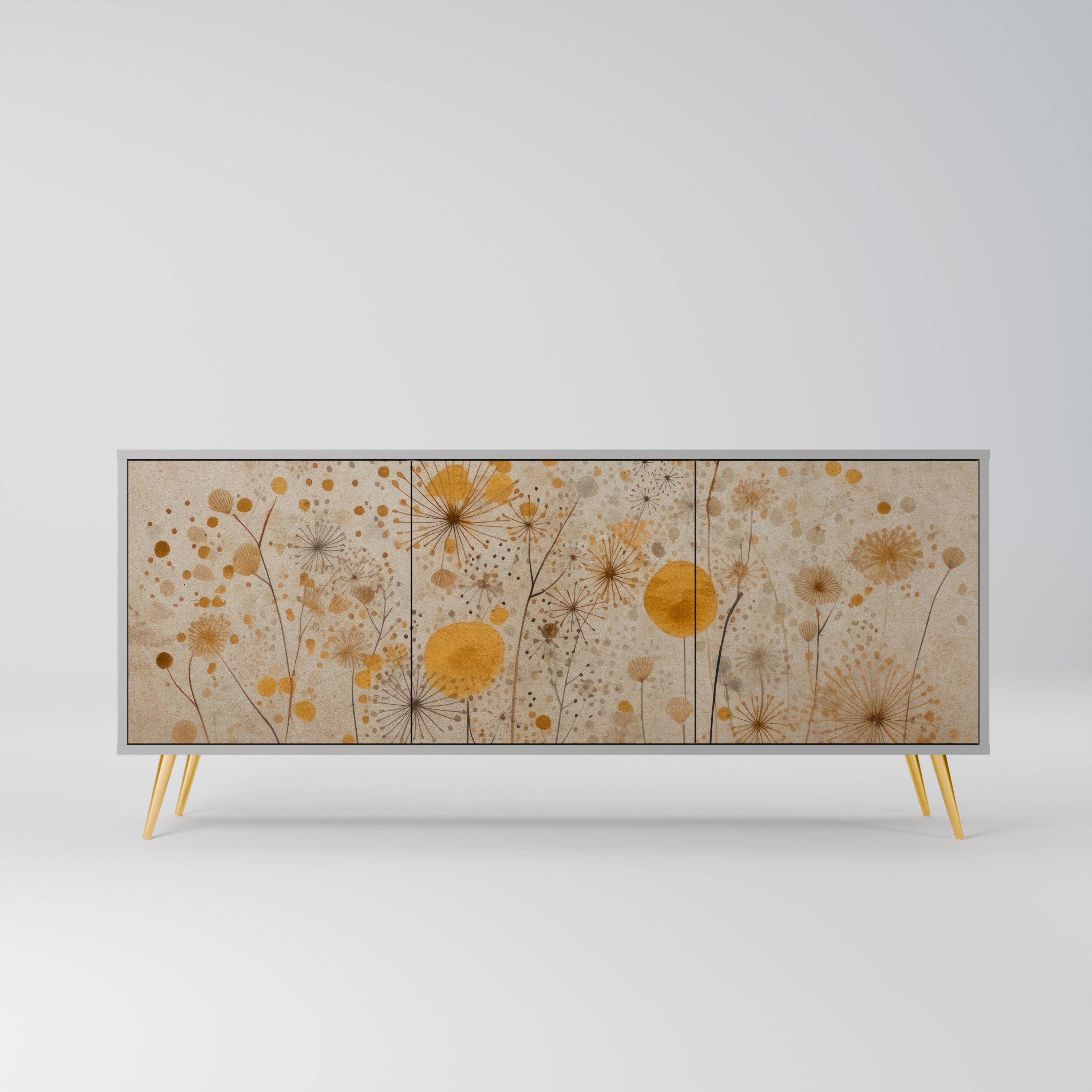 MORNING GLADE Sideboard mit 3 Türen in grauem Finish