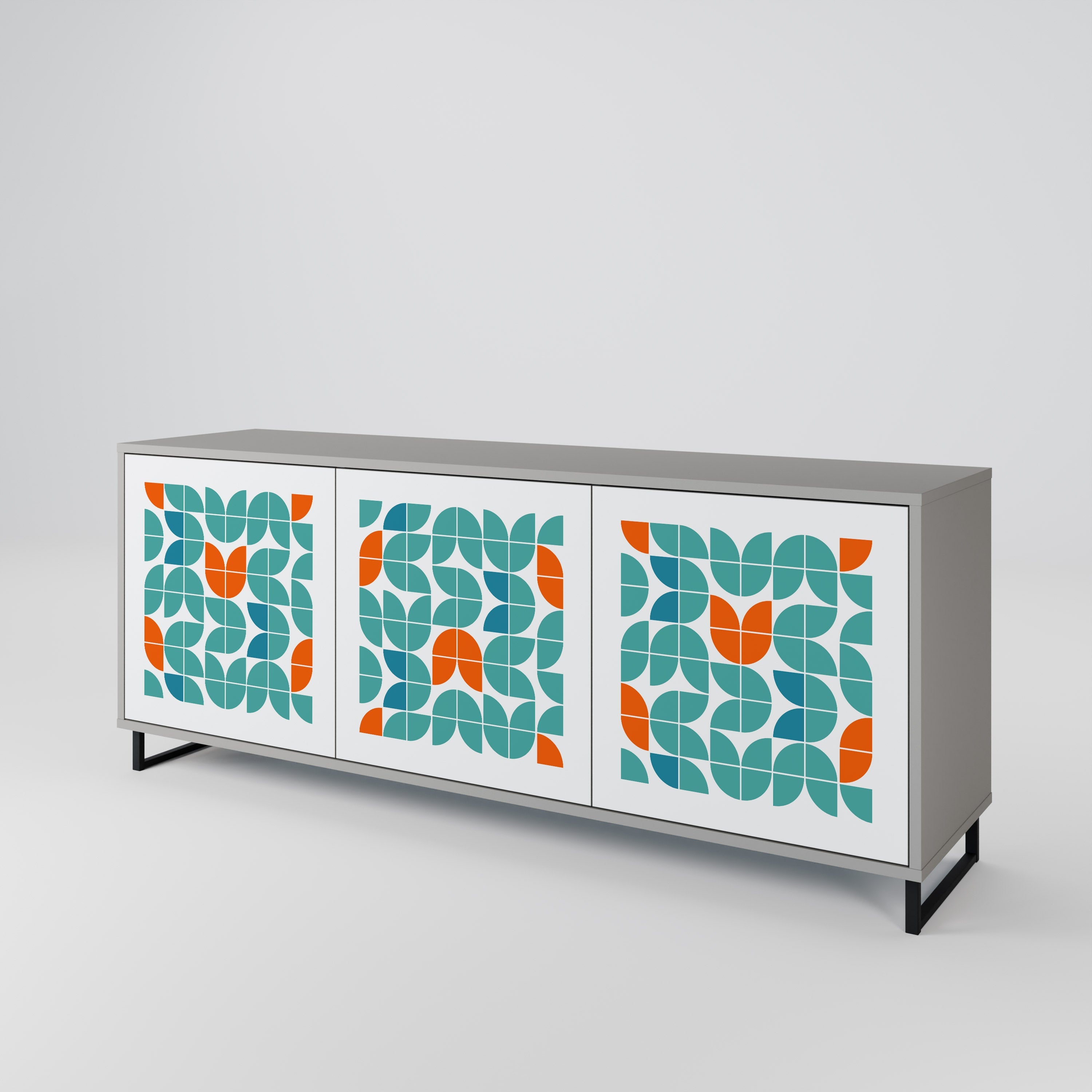 BE THE CHANGE 3-türiges Sideboard in grauer Ausführung