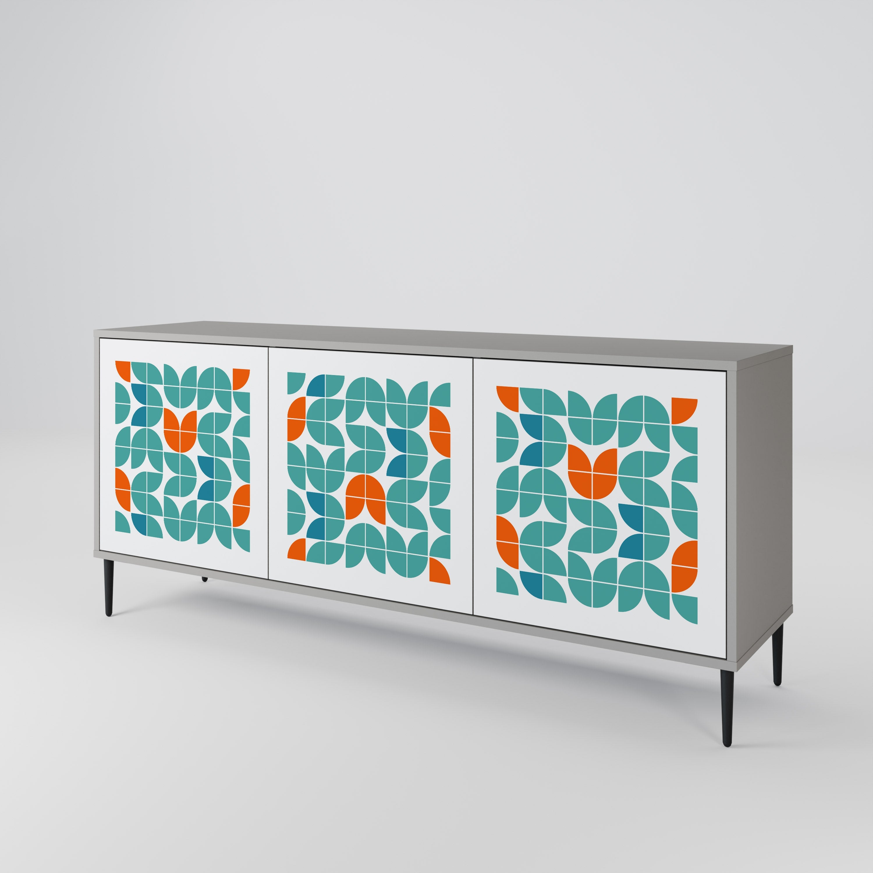 BE THE CHANGE 3-türiges Sideboard in grauer Ausführung