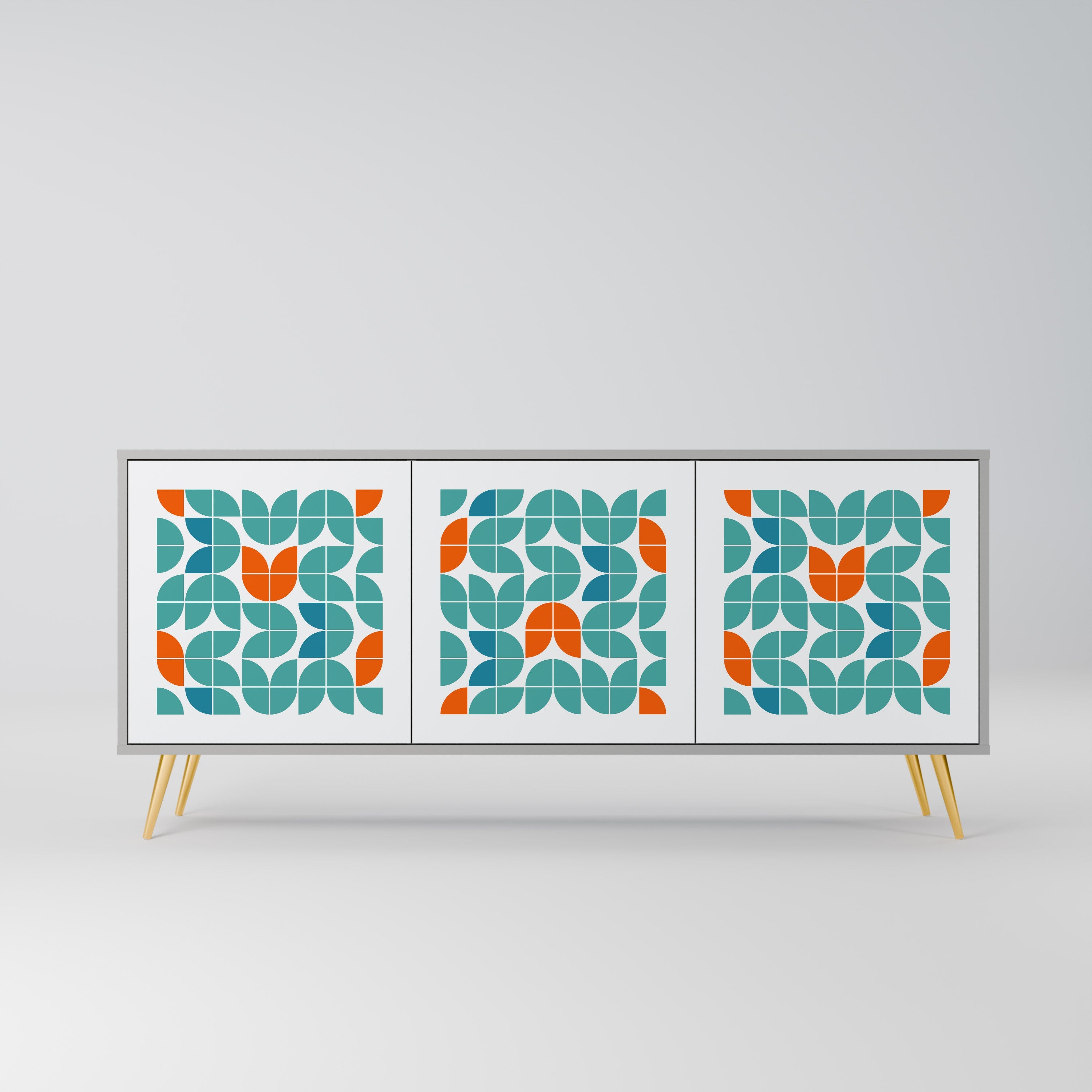 BE THE CHANGE 3-türiges Sideboard in grauer Ausführung
