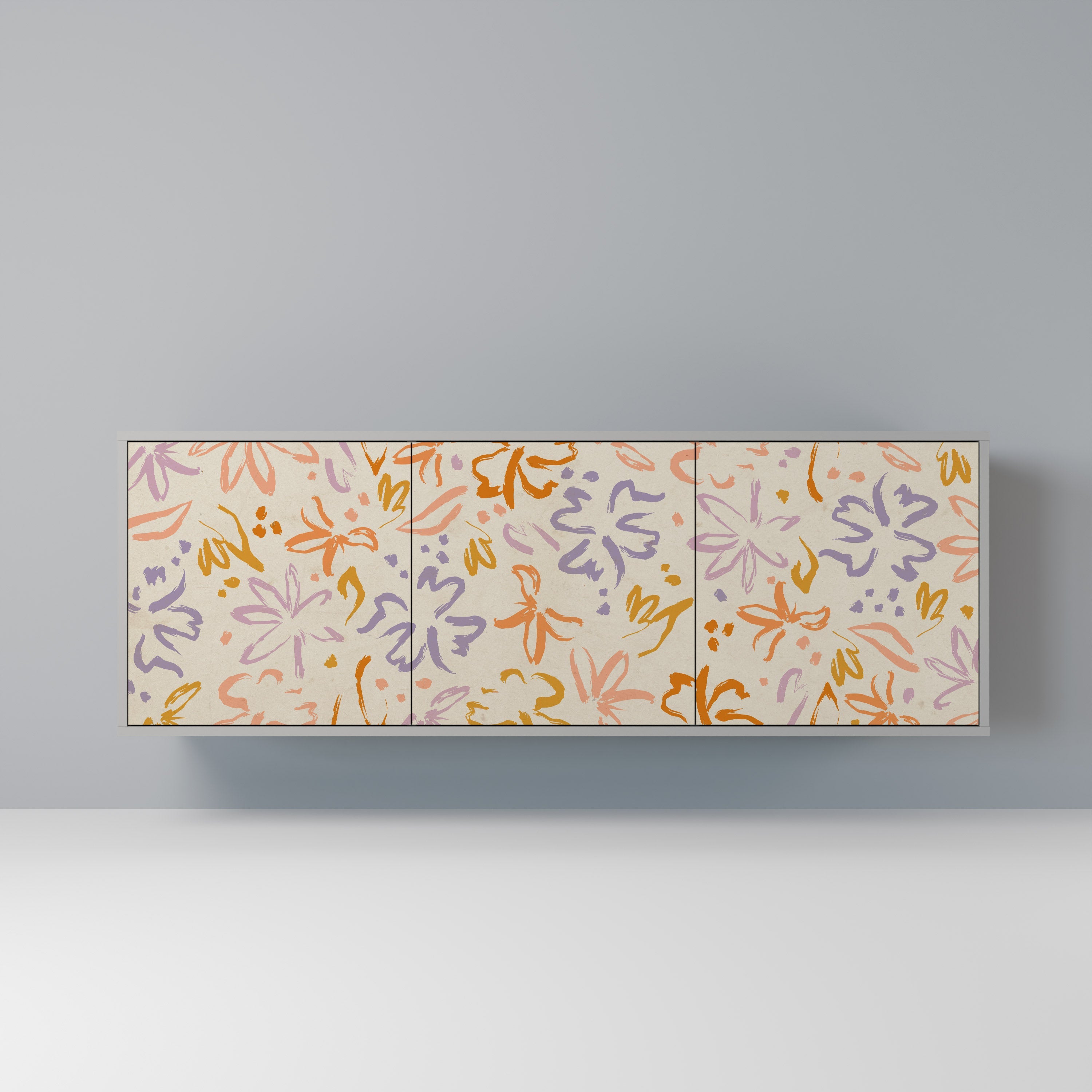 SPRING WHIMSY Sideboard mit 3 Türen in grauem Finish