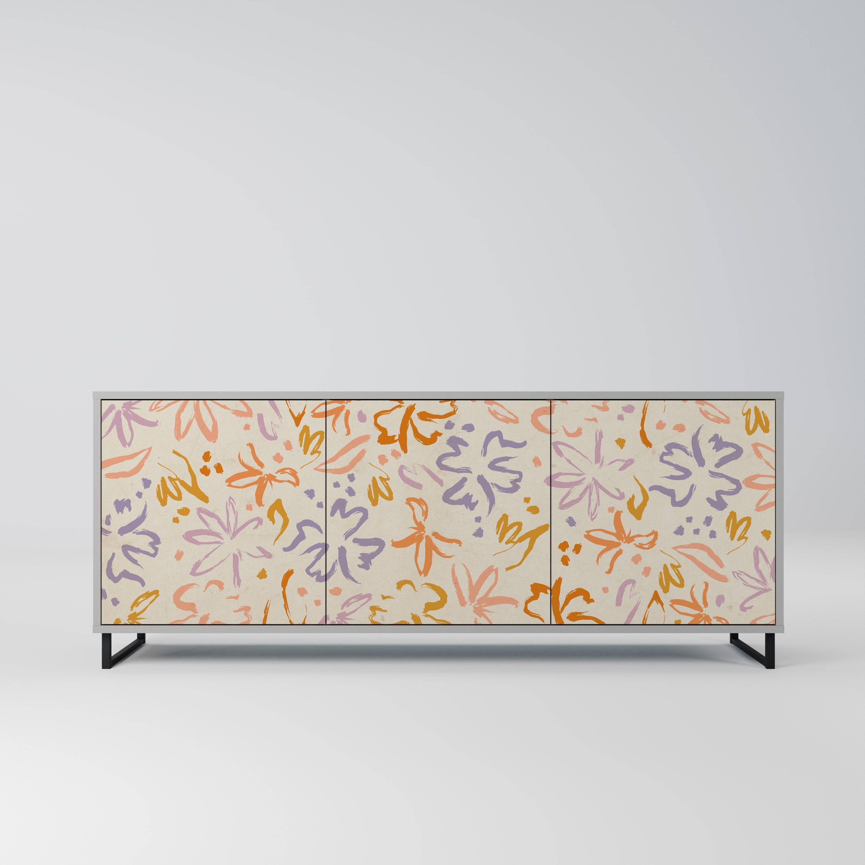 SPRING WHIMSY Sideboard mit 3 Türen in grauem Finish