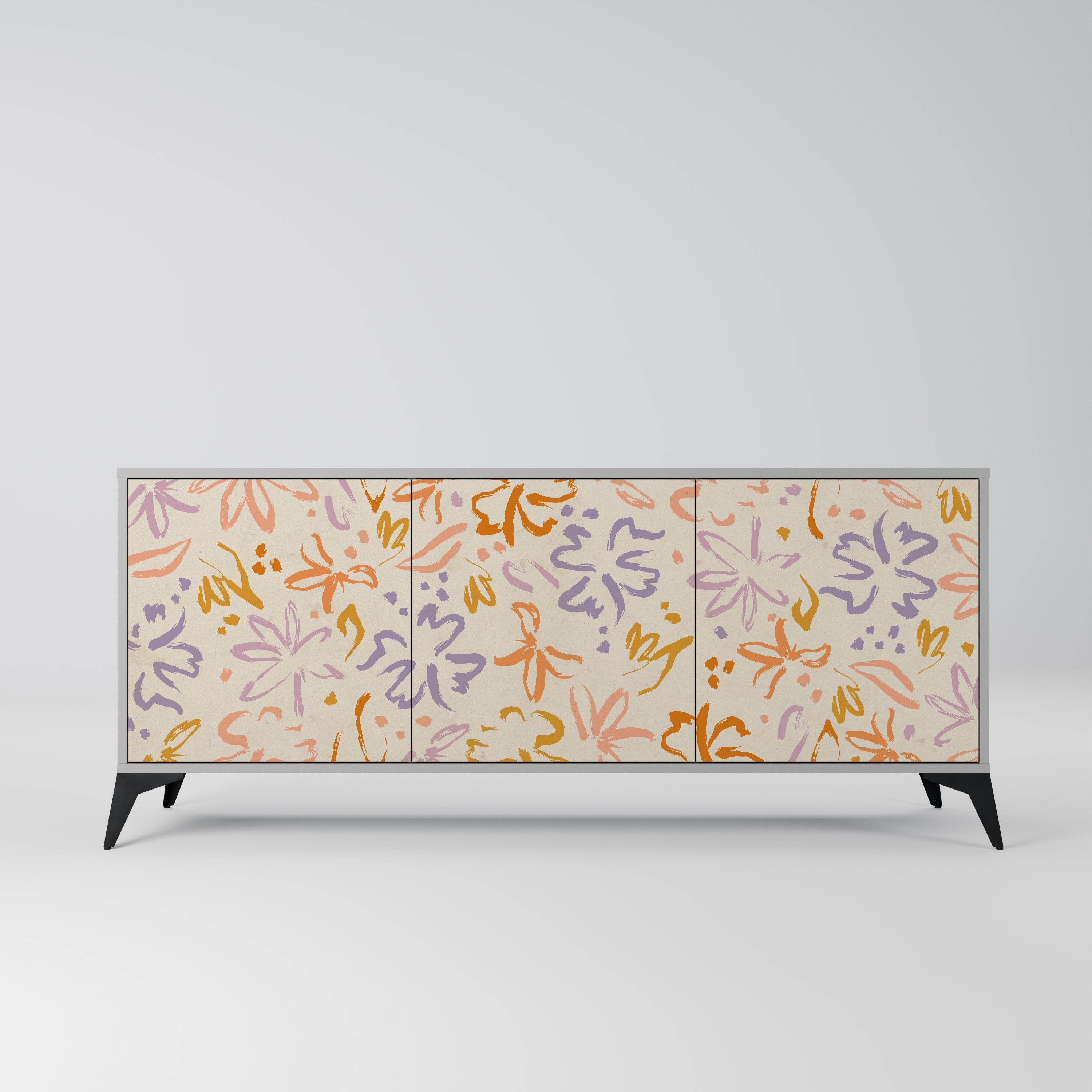 SPRING WHIMSY Sideboard mit 3 Türen in grauem Finish