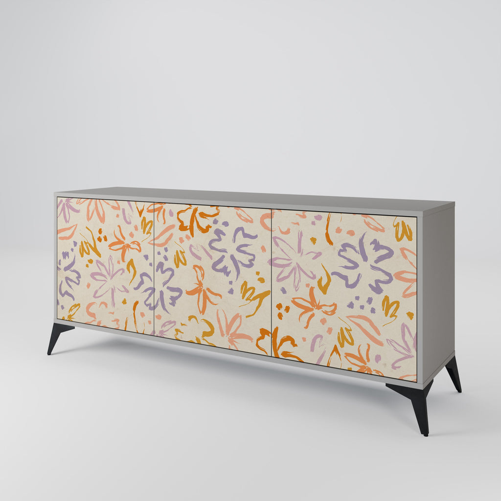 SPRING WHIMSY Sideboard mit 3 Türen in grauem Finish
