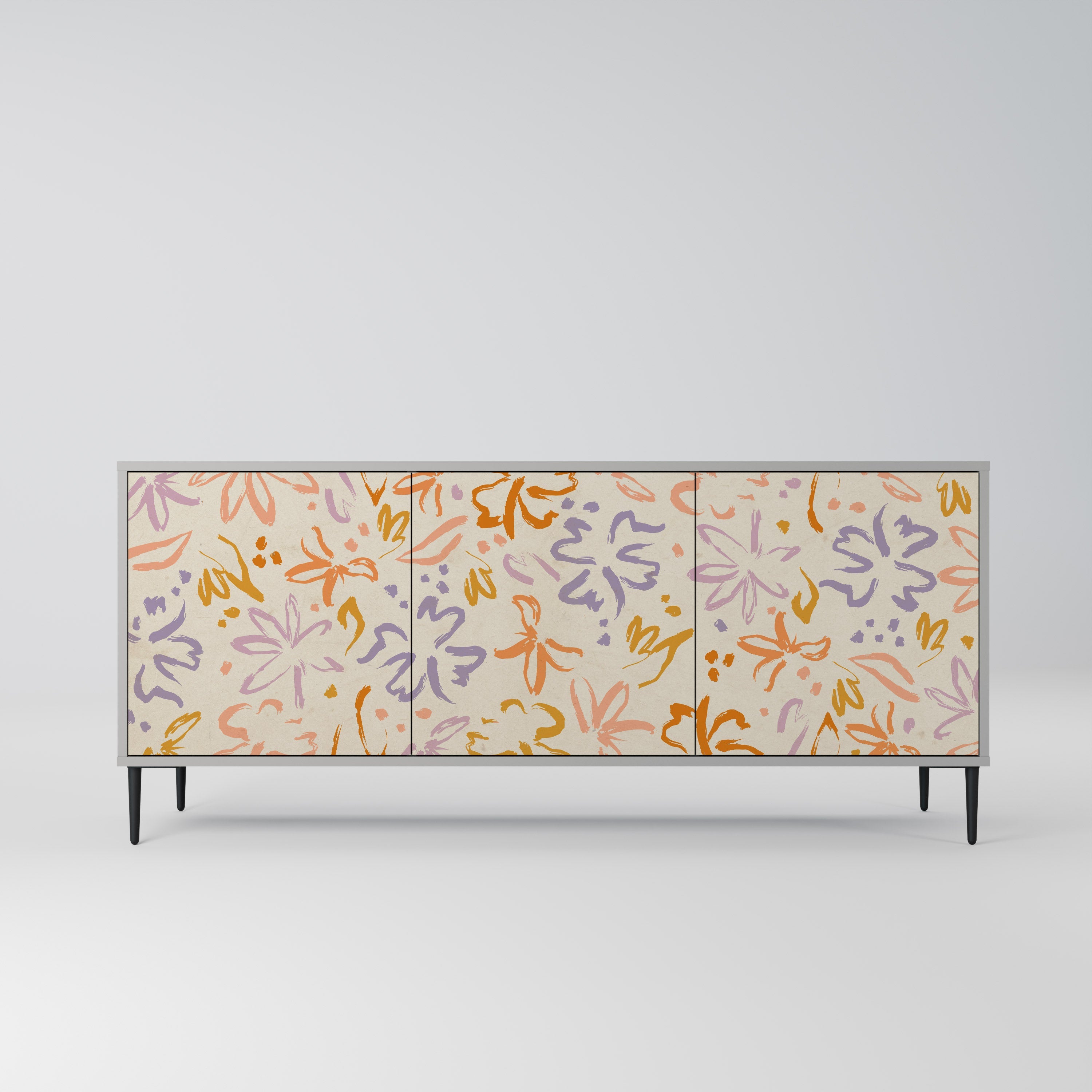 SPRING WHIMSY Sideboard mit 3 Türen in grauem Finish