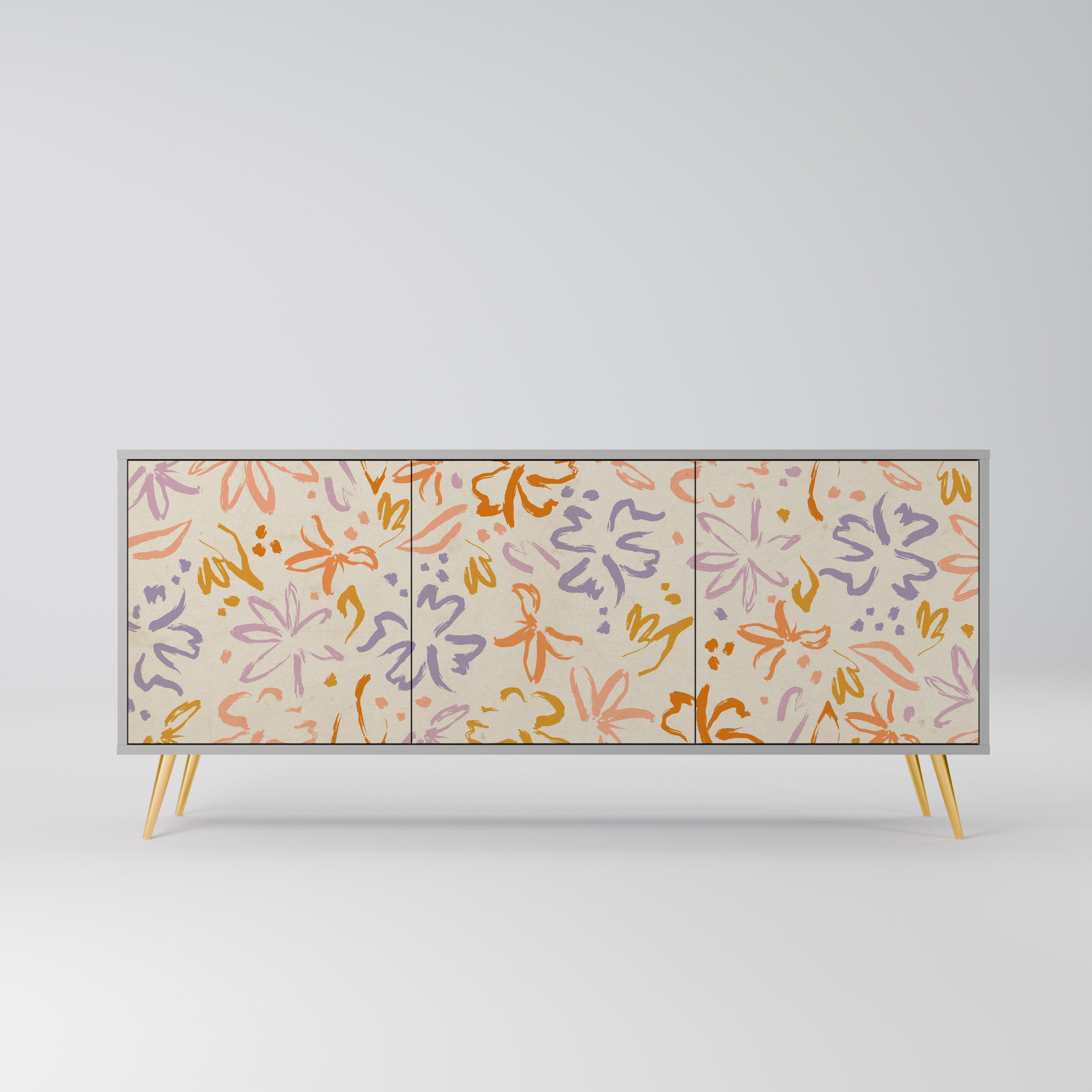 SPRING WHIMSY Sideboard mit 3 Türen in grauem Finish