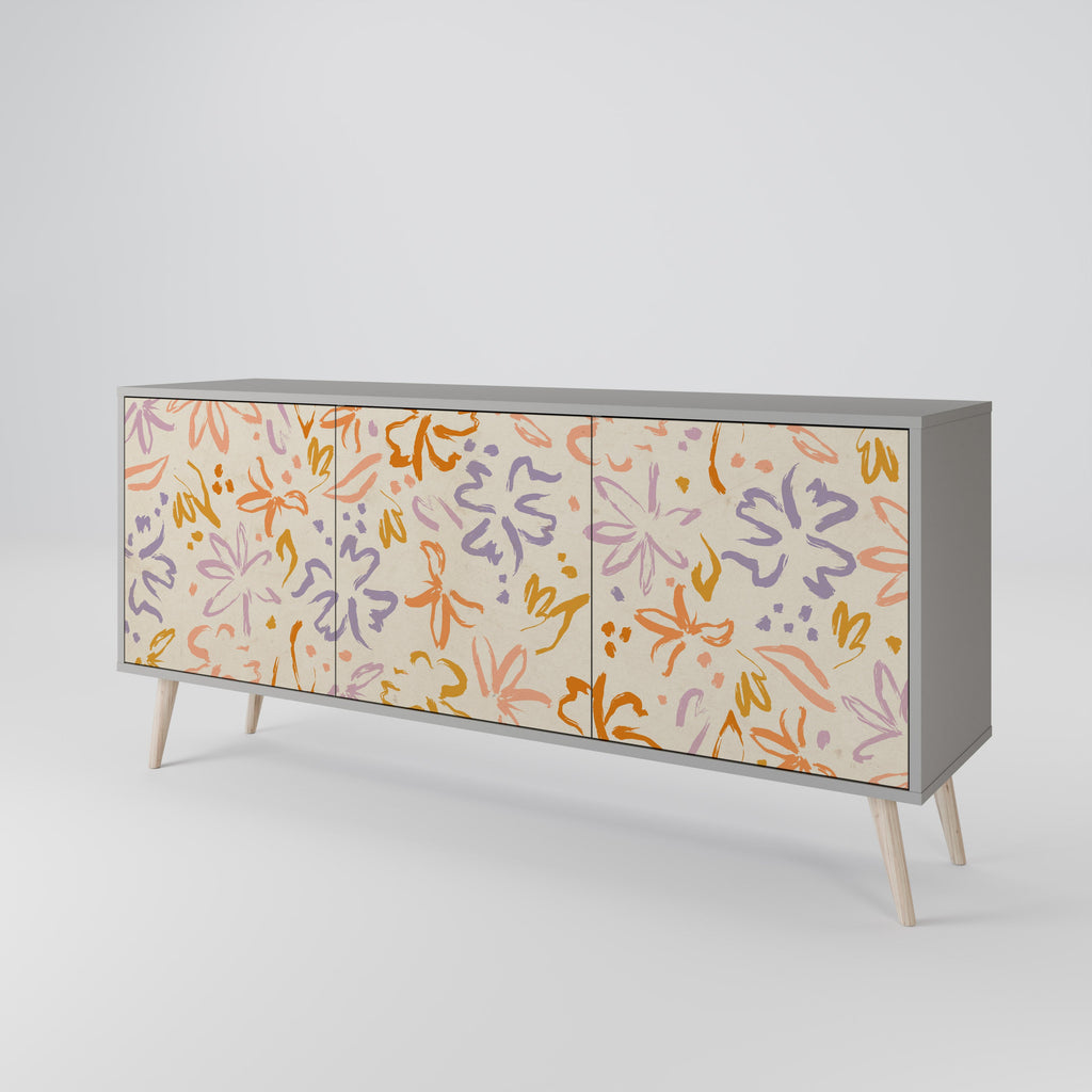 SPRING WHIMSY Sideboard mit 3 Türen in grauem Finish