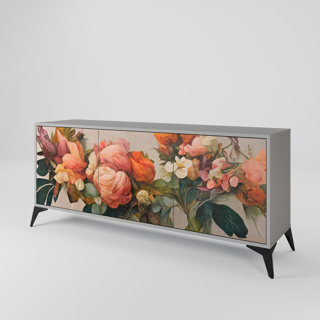 STYLISH BEAUTY 3-türiges Sideboard in grauem Finish