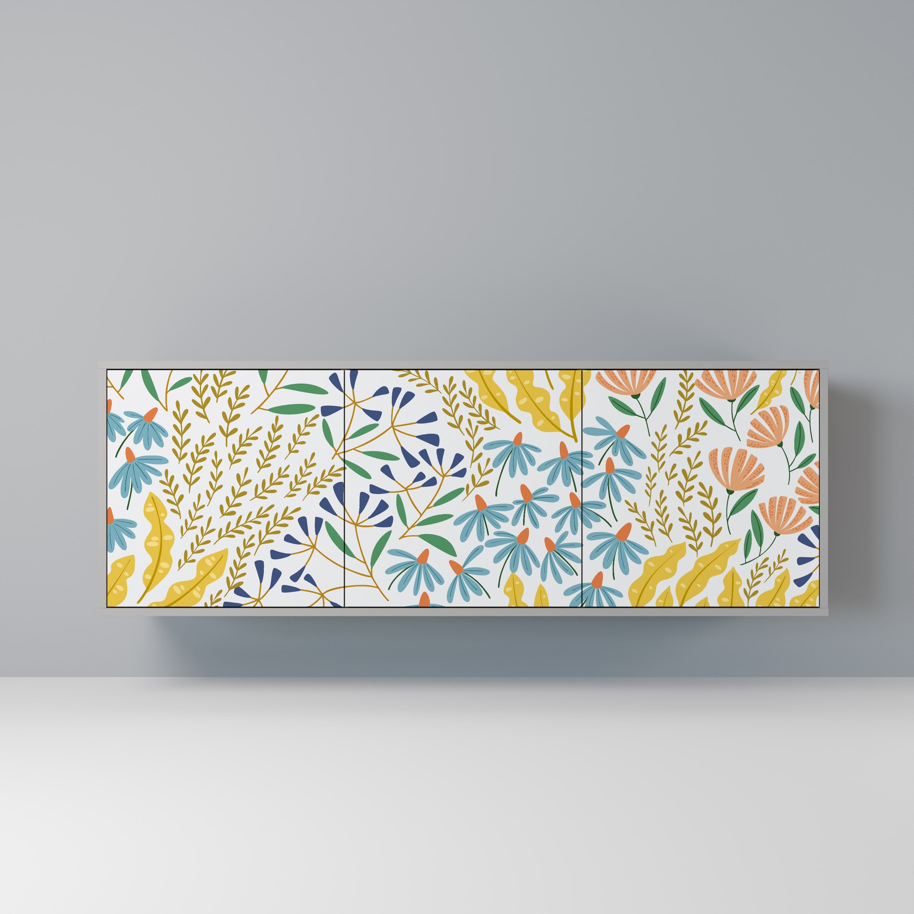HELLO SPRING Sideboard mit 3 Türen in grauer Ausführung