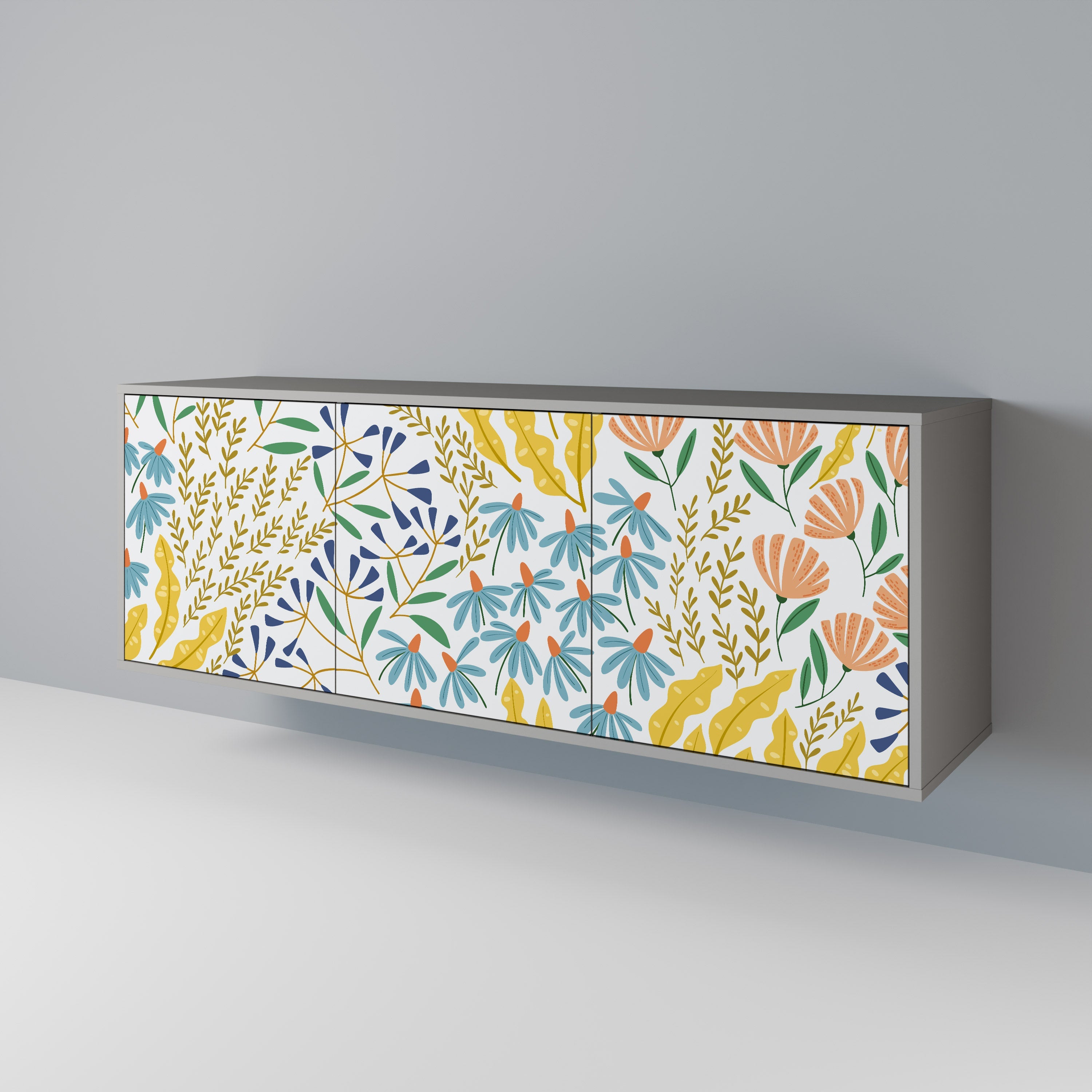 HELLO SPRING Sideboard mit 3 Türen in grauer Ausführung