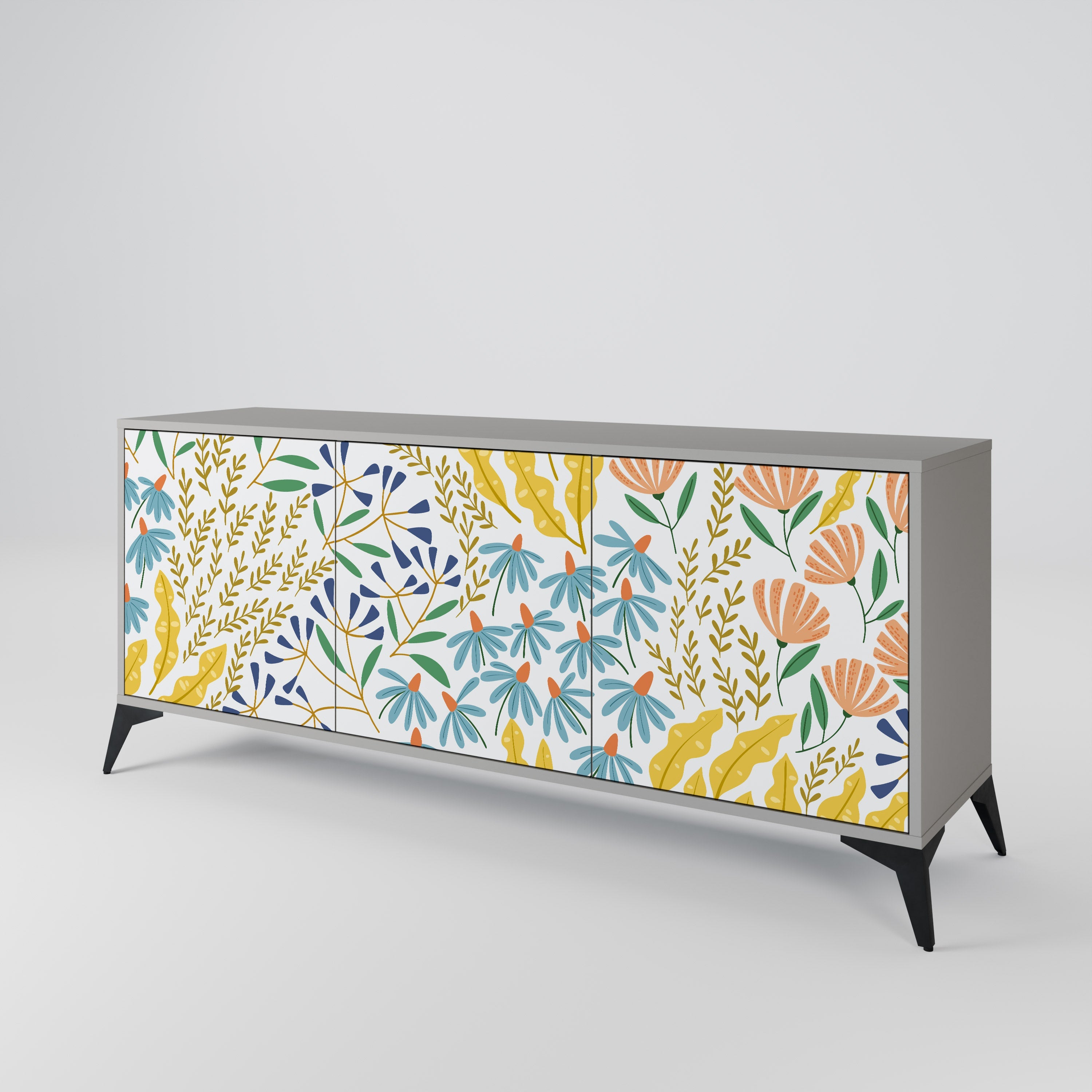 HELLO SPRING Sideboard mit 3 Türen in grauer Ausführung
